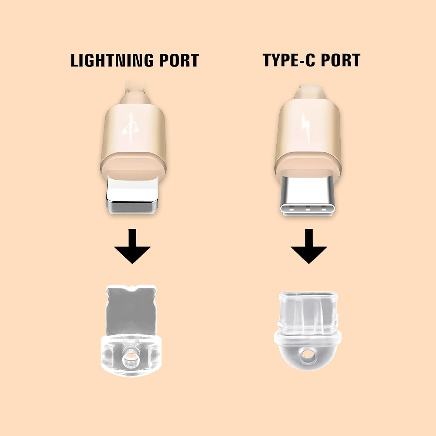 Set 2 Tapones de Polvo Encanto Kindle Tipo C y Relámpago