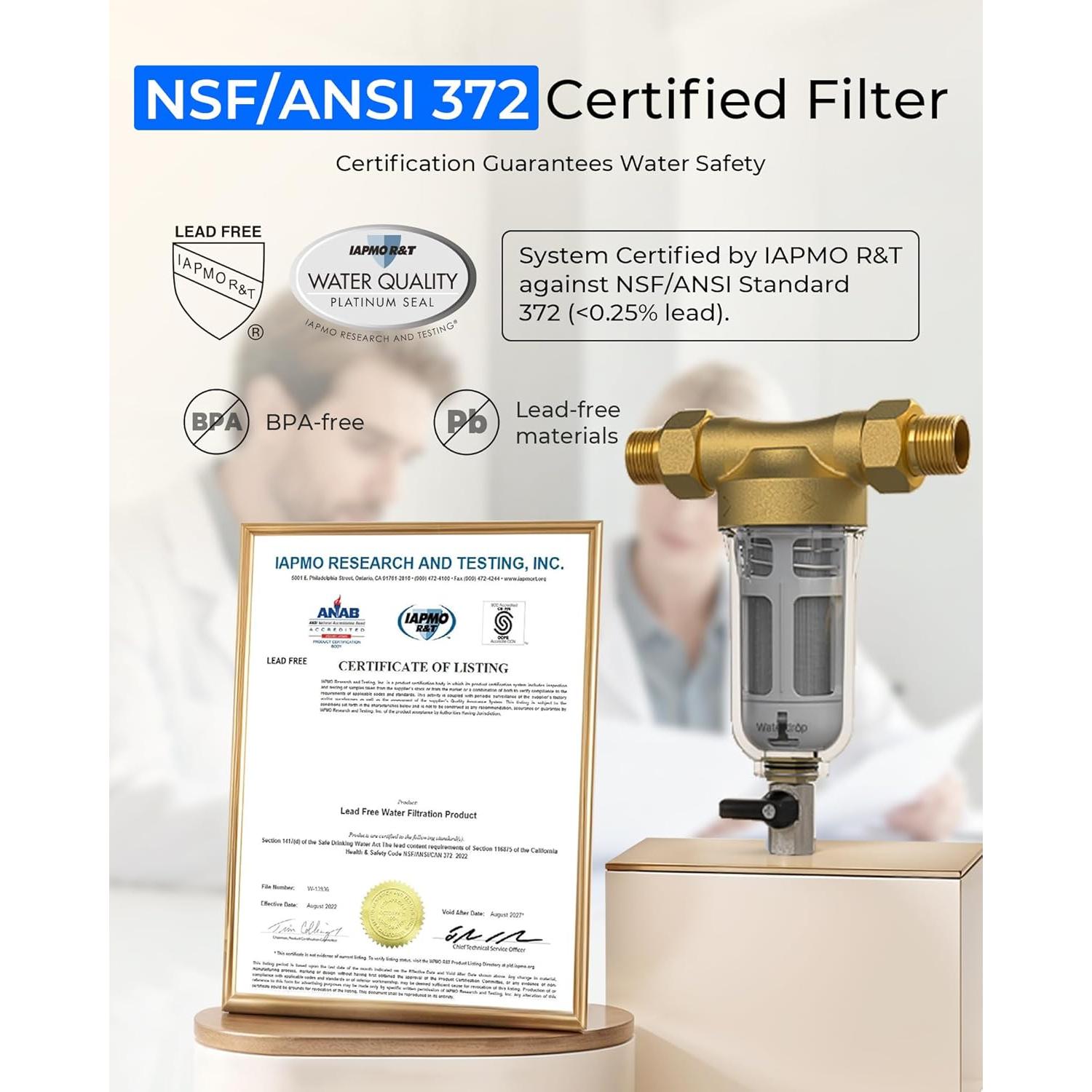 Filtro de Sedimentos Waterdrop WD-RPFK 50 Micrones para Agua