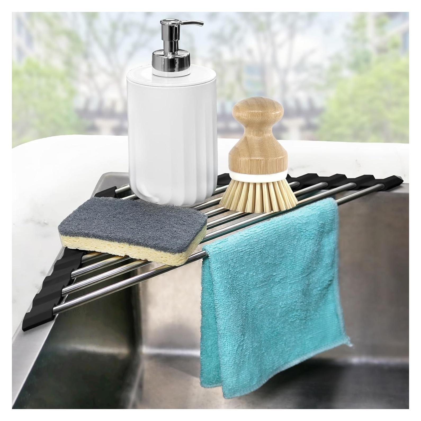 Escurridor de Platos Triangular Plegable Seropy Negro 40.6x22.9 cm