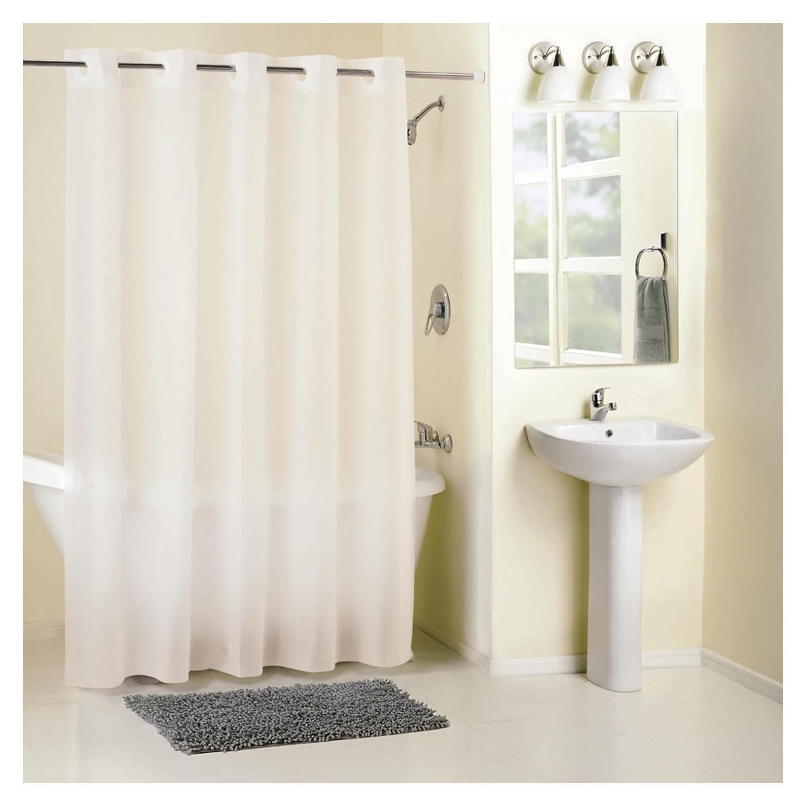 Cortina de Ducha PEVA Hookless 180x188 cm Repelente Agua