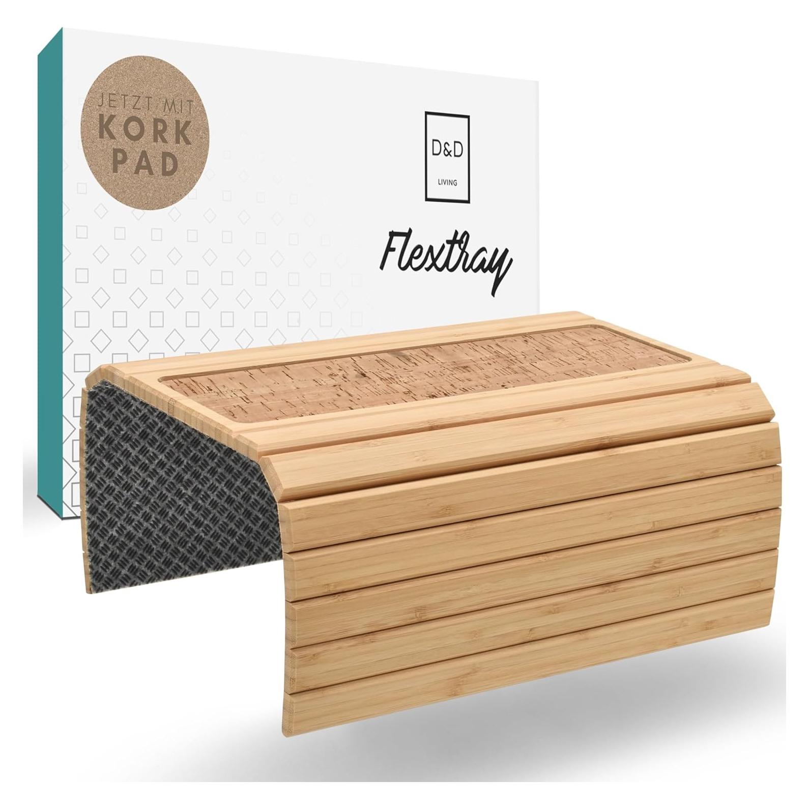 Bandeja para Sofá D&D Living FX50BLK con Corcho Antideslizante