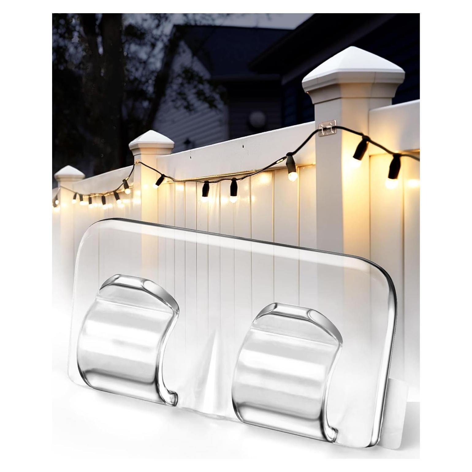 Ganchos Adhesivos Transparentes Hetyue para Luces de Cuerda - 26 Piezas