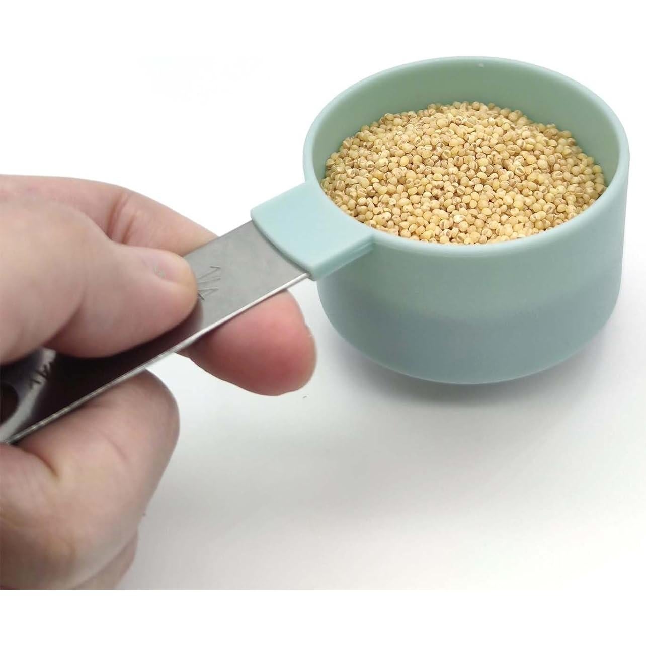 Juego de Tazas y Cucharas Medidoras BLEWAY para Discapacidad Visual