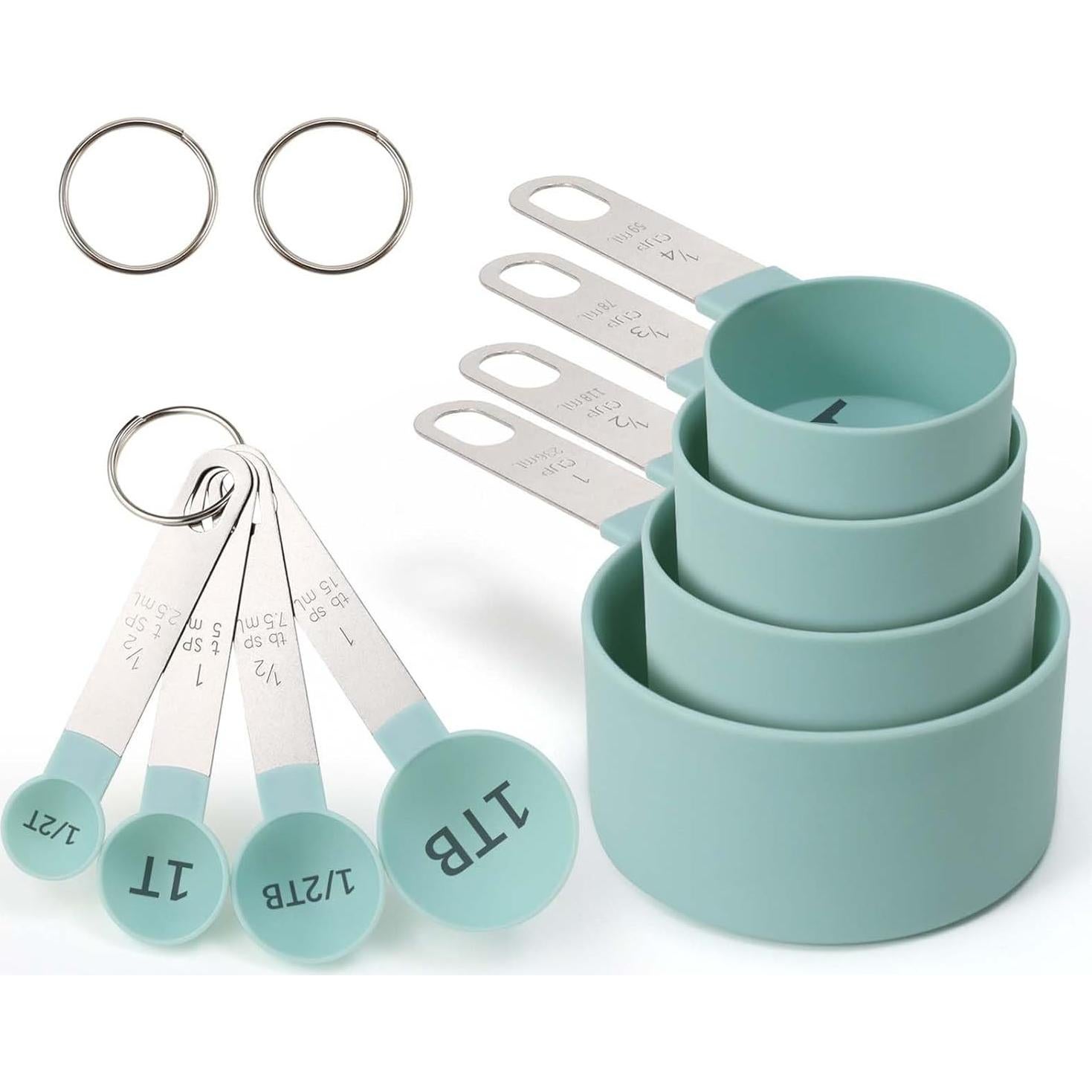 Juego de Tazas y Cucharas Medidoras BLEWAY para Discapacidad Visual