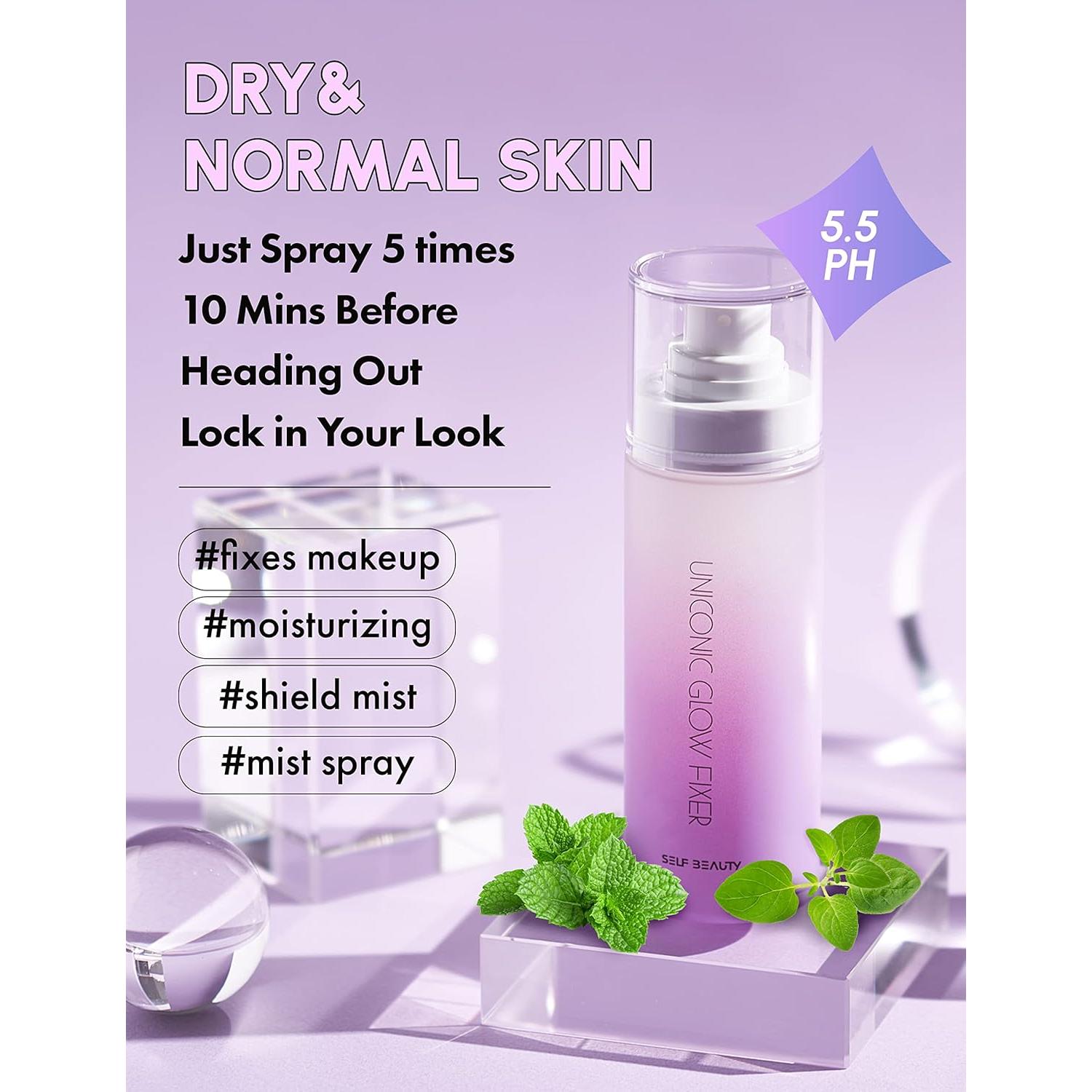 Spray Fijador de Maquillaje Glow SELF BEAUTY 100ml Hidratante