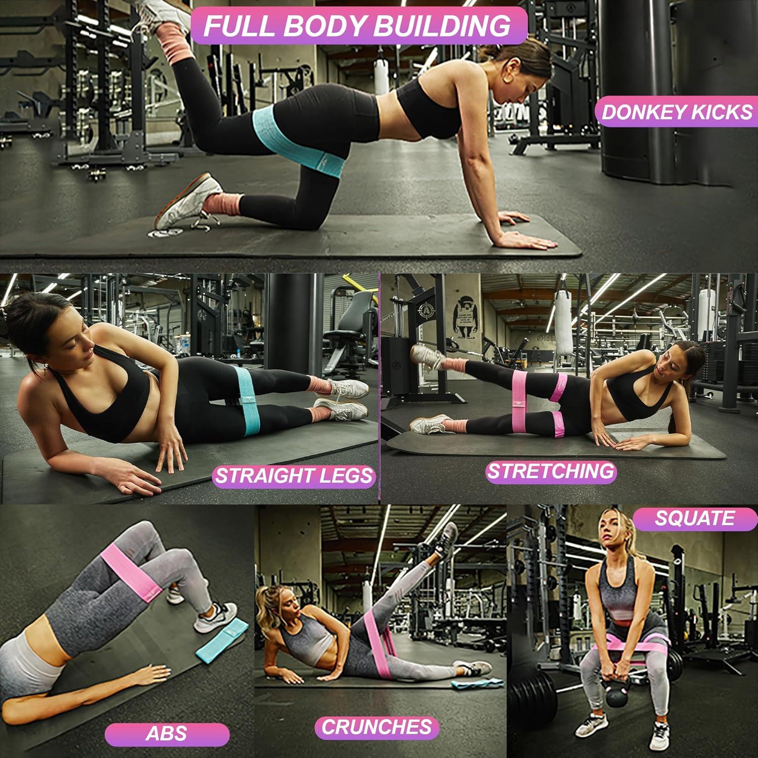 Bandas de Glúteo Vikingstrength - 3 Niveles de Resistencia Rosa