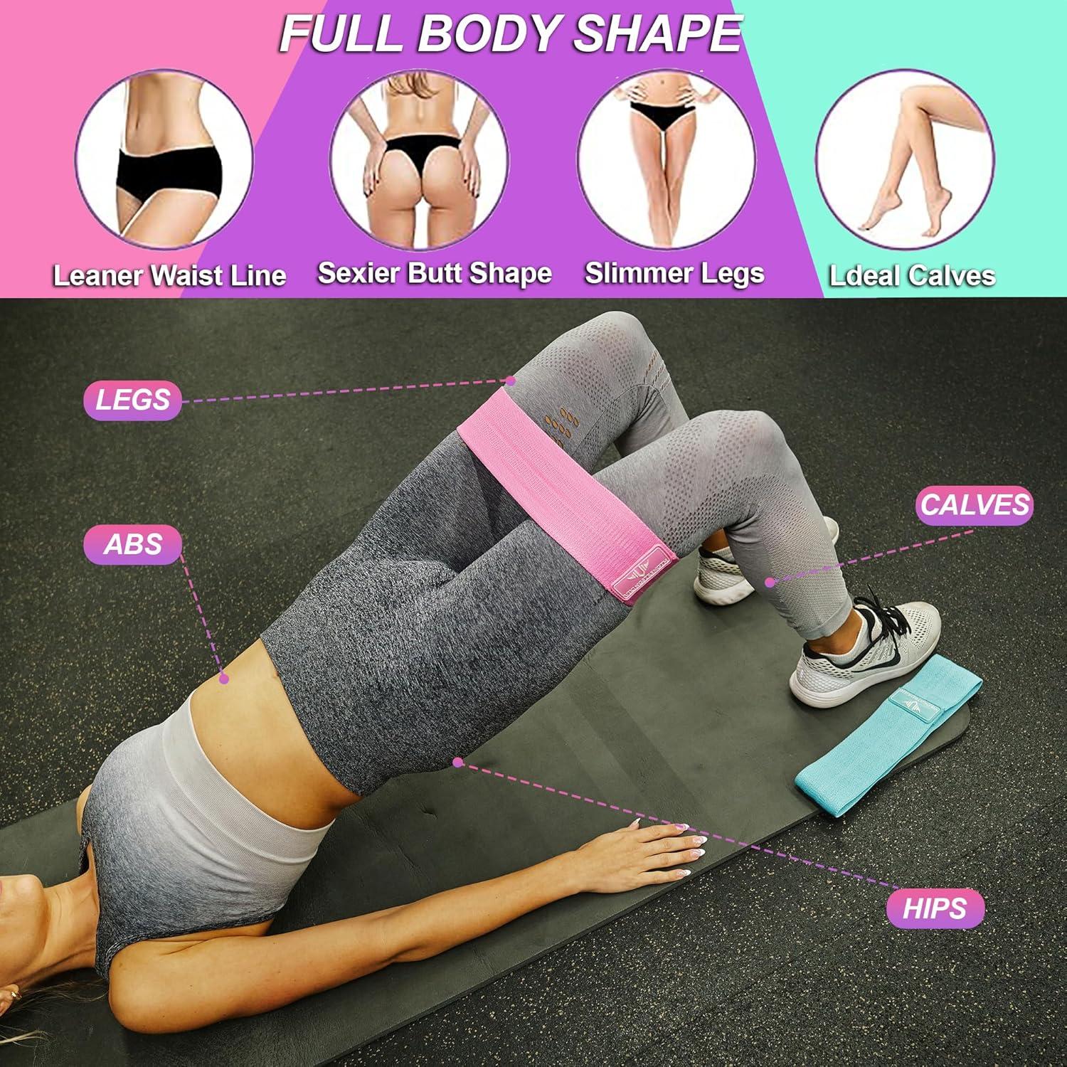 Bandas de Glúteo Vikingstrength - 3 Niveles de Resistencia Rosa