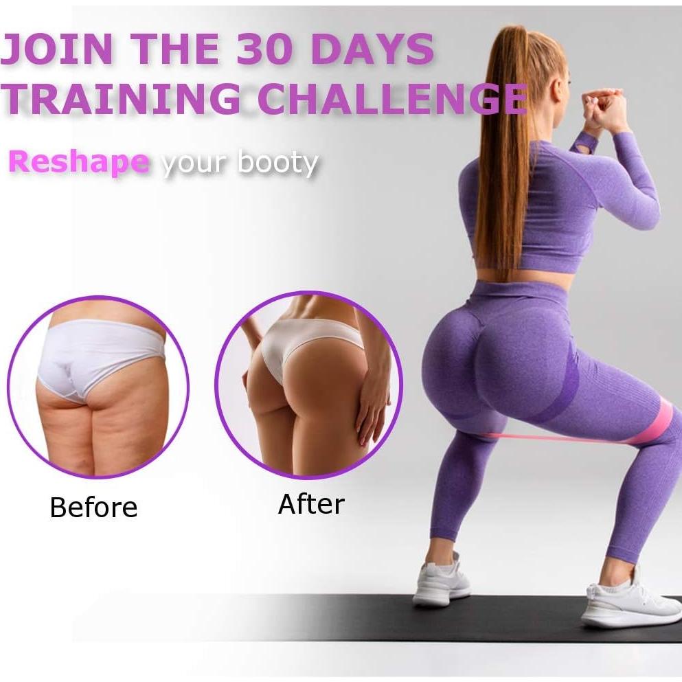 Bandas de Glúteo Vikingstrength - 3 Niveles de Resistencia Rosa