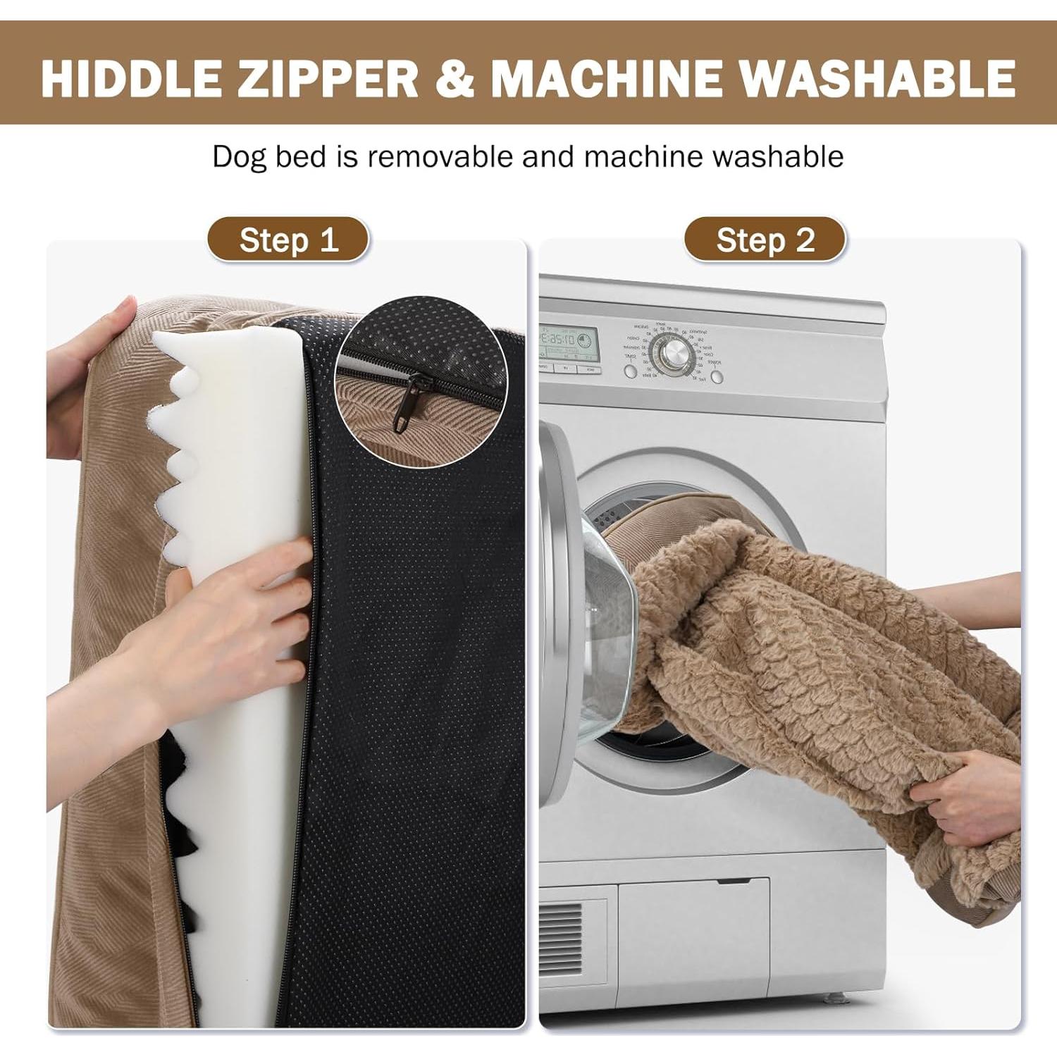 Cama ortopédica para perros INVENHO mediana impermeable 71x58 cm