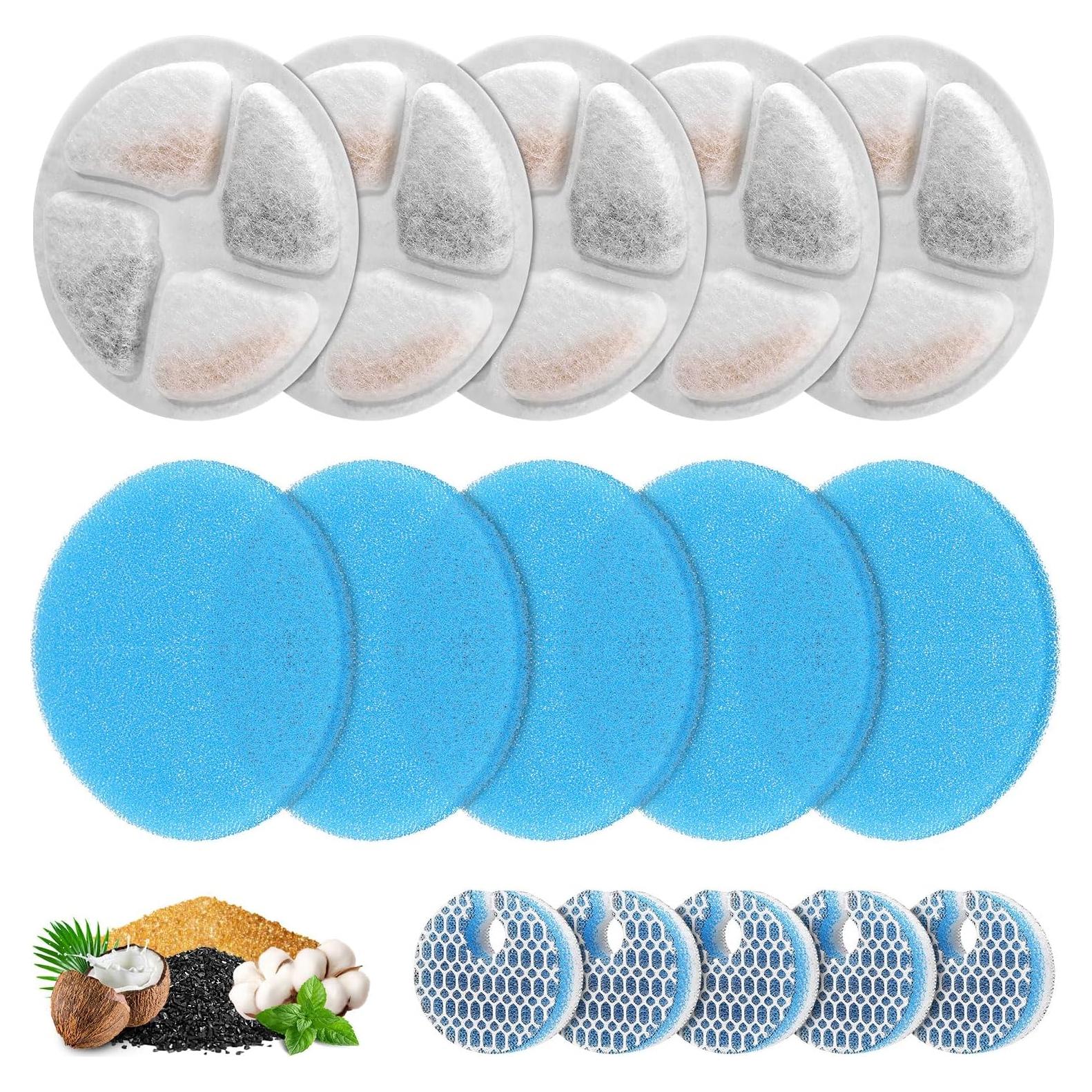 Filtros de Reemplazo ZEKIRY para Fuente de Agua 2L - 5 Piezas