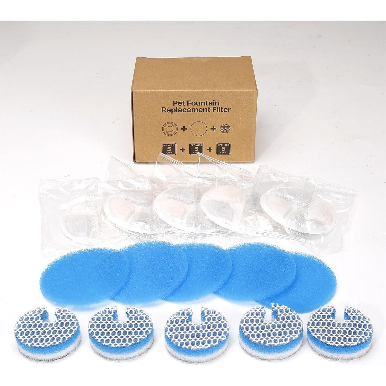 Filtros de Reemplazo ZEKIRY para Fuente de Agua 2L - 5 Piezas