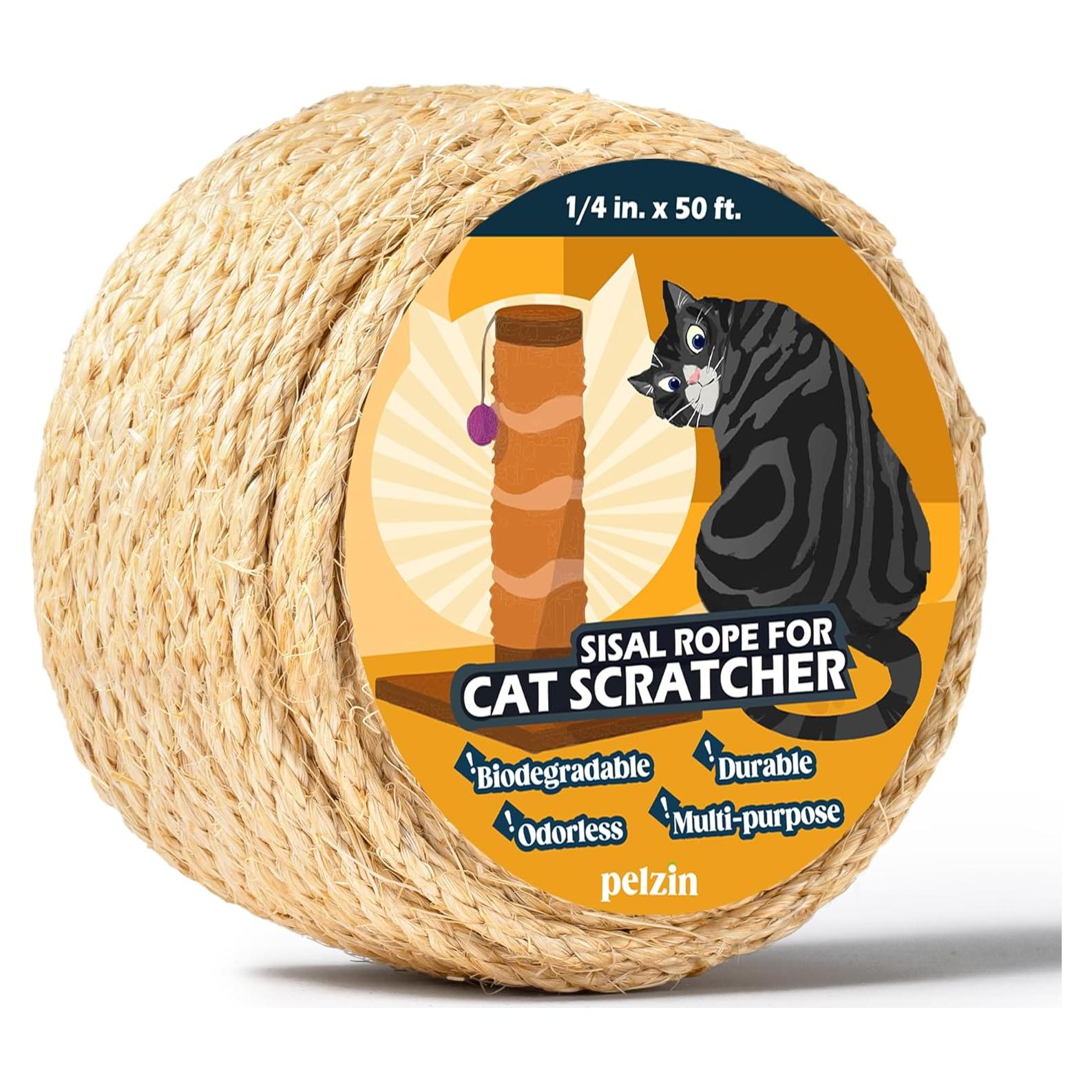 Cuerda de sisal natural PELZIN 0.64 cm x 15.24 m para gatos