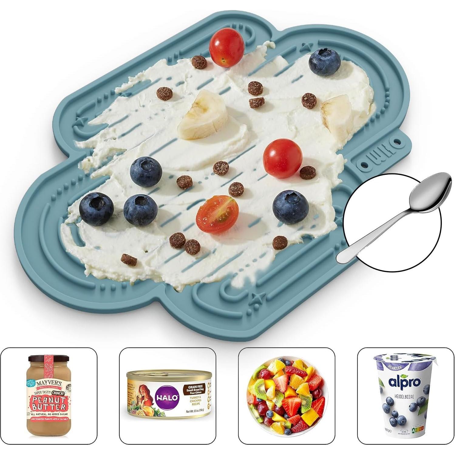 Mat de Lamer para Perros y Gatos OHMO 20.5x14.5cm Azul