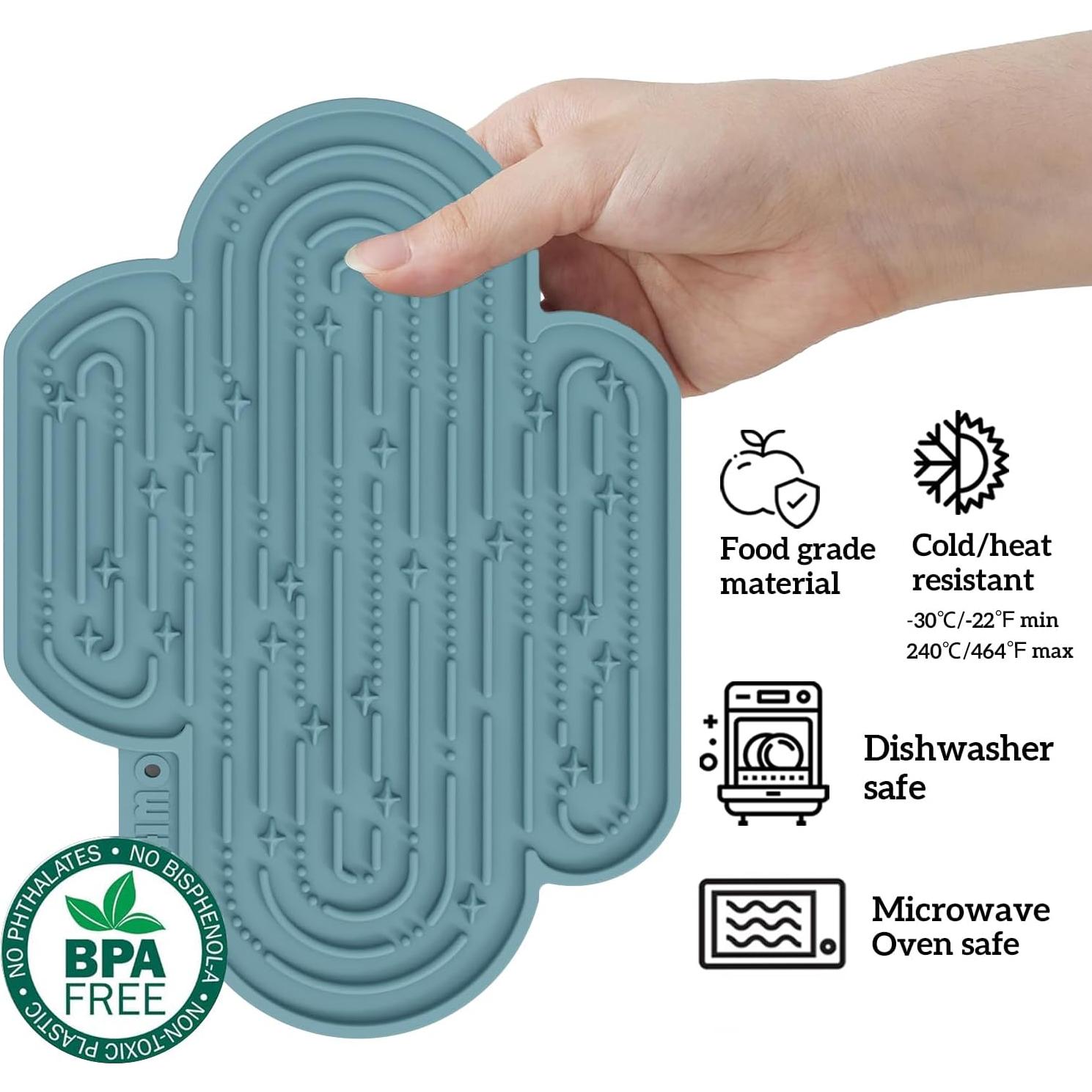 Mat de Lamer para Perros y Gatos OHMO 20.5x14.5cm Azul