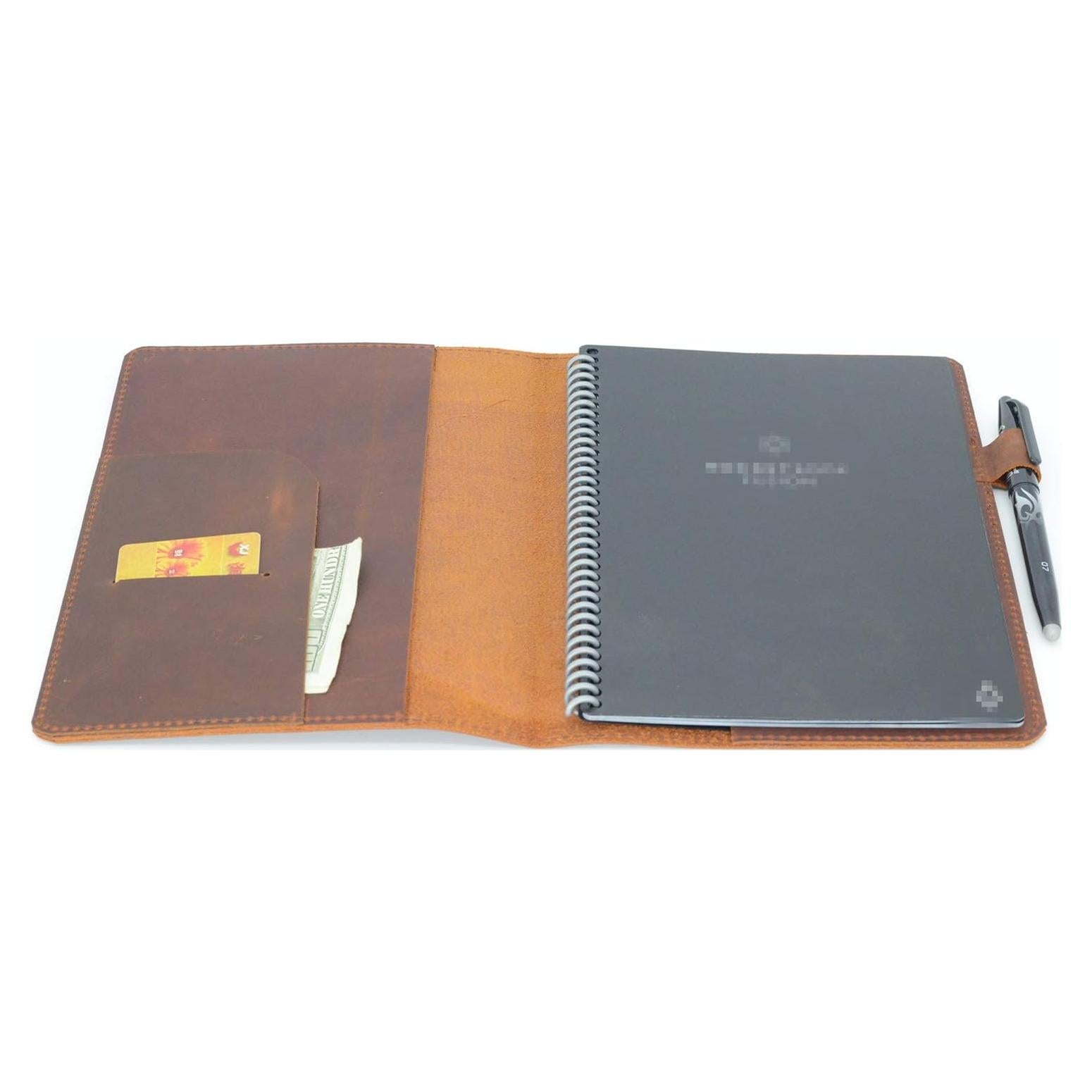 Cubierta de Cuero JJNUSA para Cuaderno Inteligente A5 Marrón