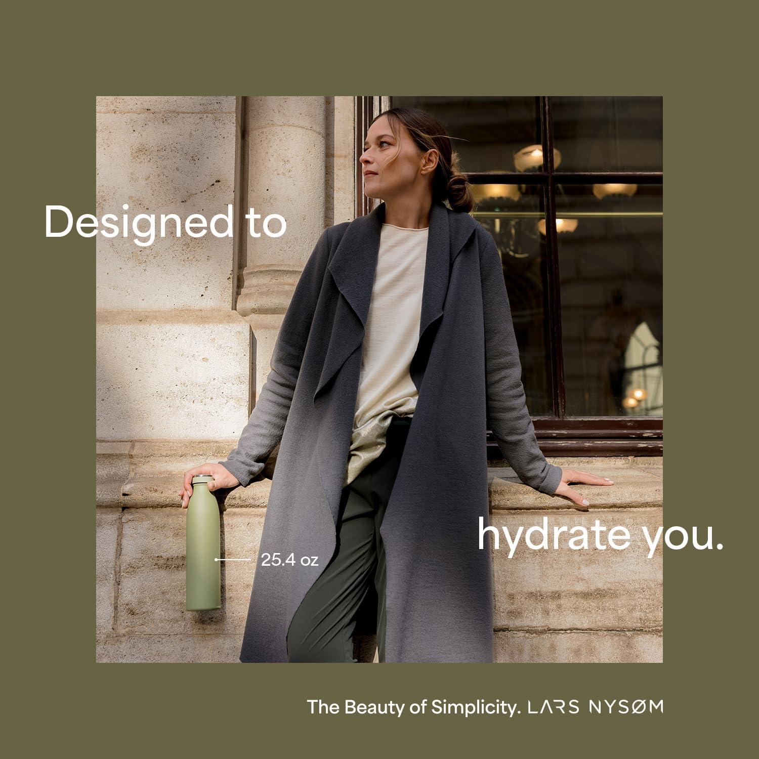 Botella de Agua Aislada LARS NYSØM 350ml Beige Almendra