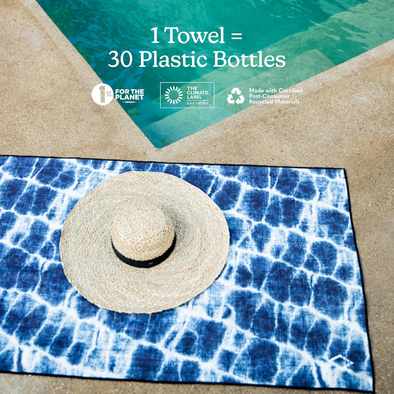 Toalla de Playa Nomadix Original Azul Aqua 183x76 cm Reciclada