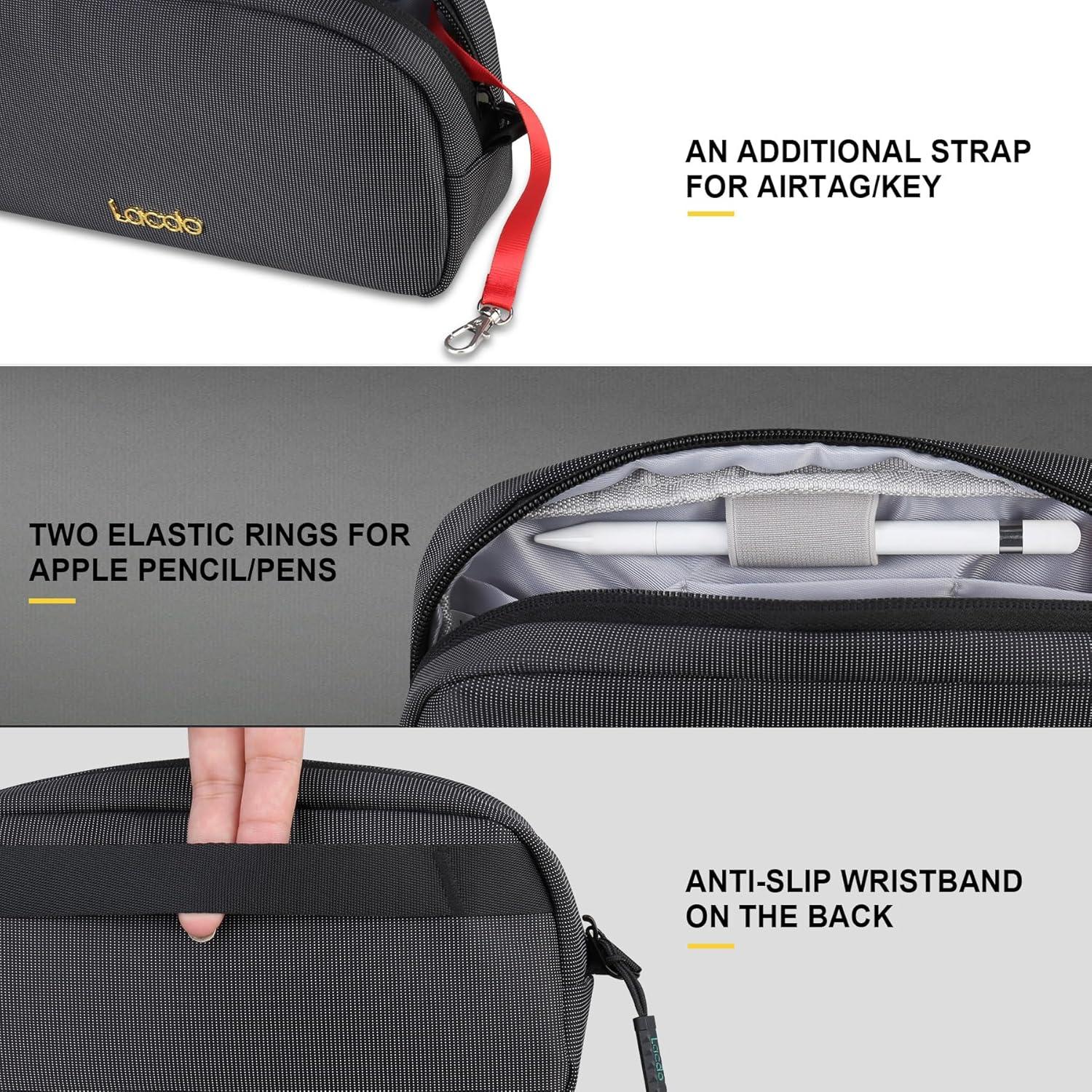 Organizador Electrónico de Viaje Lacdo Negro 24x13cm Resistente