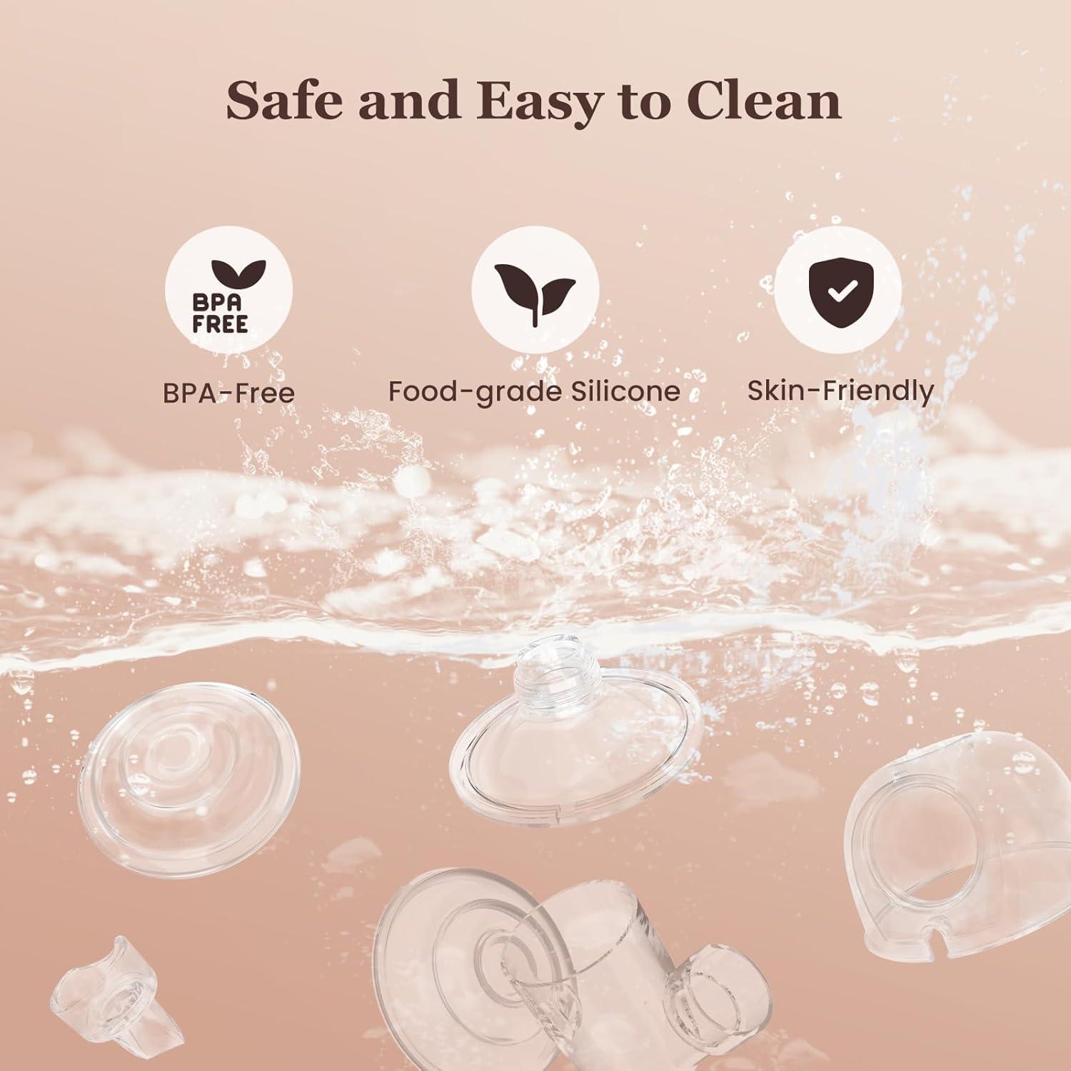 Bomba de Pecho Eléctrica MCADERO M5 - Doble y Portátil - Gris