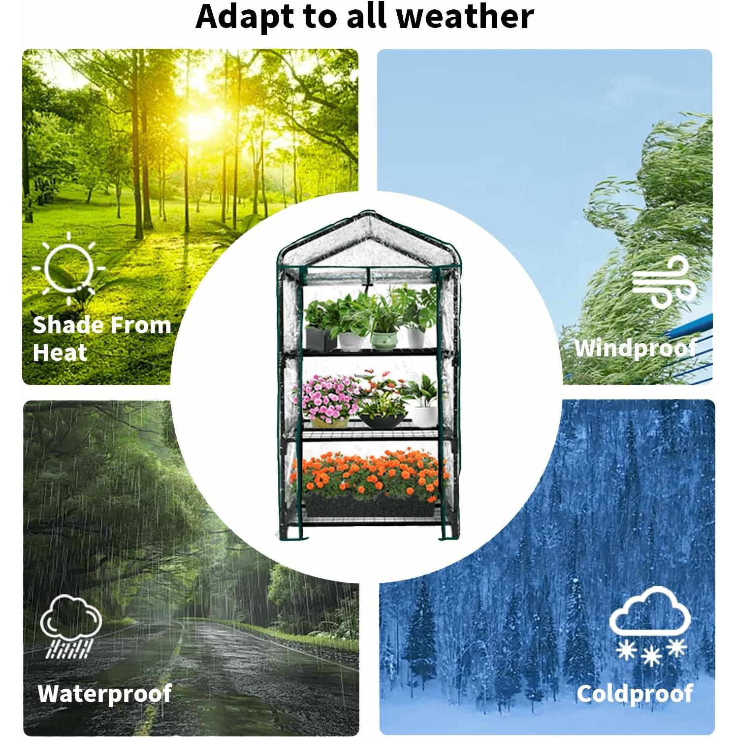 Invernadero Mini 3 Niveles GreenGiggle PVC 68.6x48.3x124.5cm