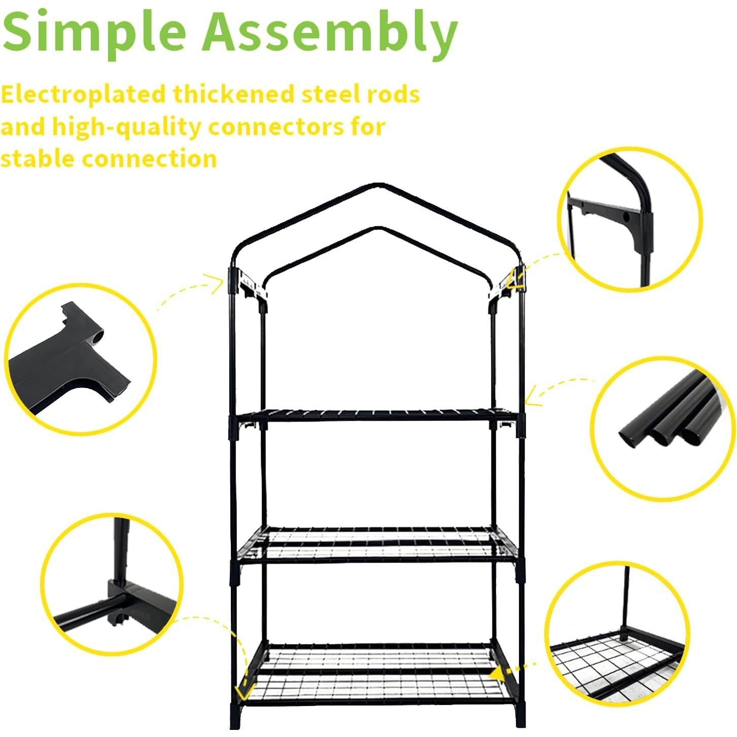 Invernadero Mini 3 Niveles GreenGiggle PVC 68.6x48.3x124.5cm