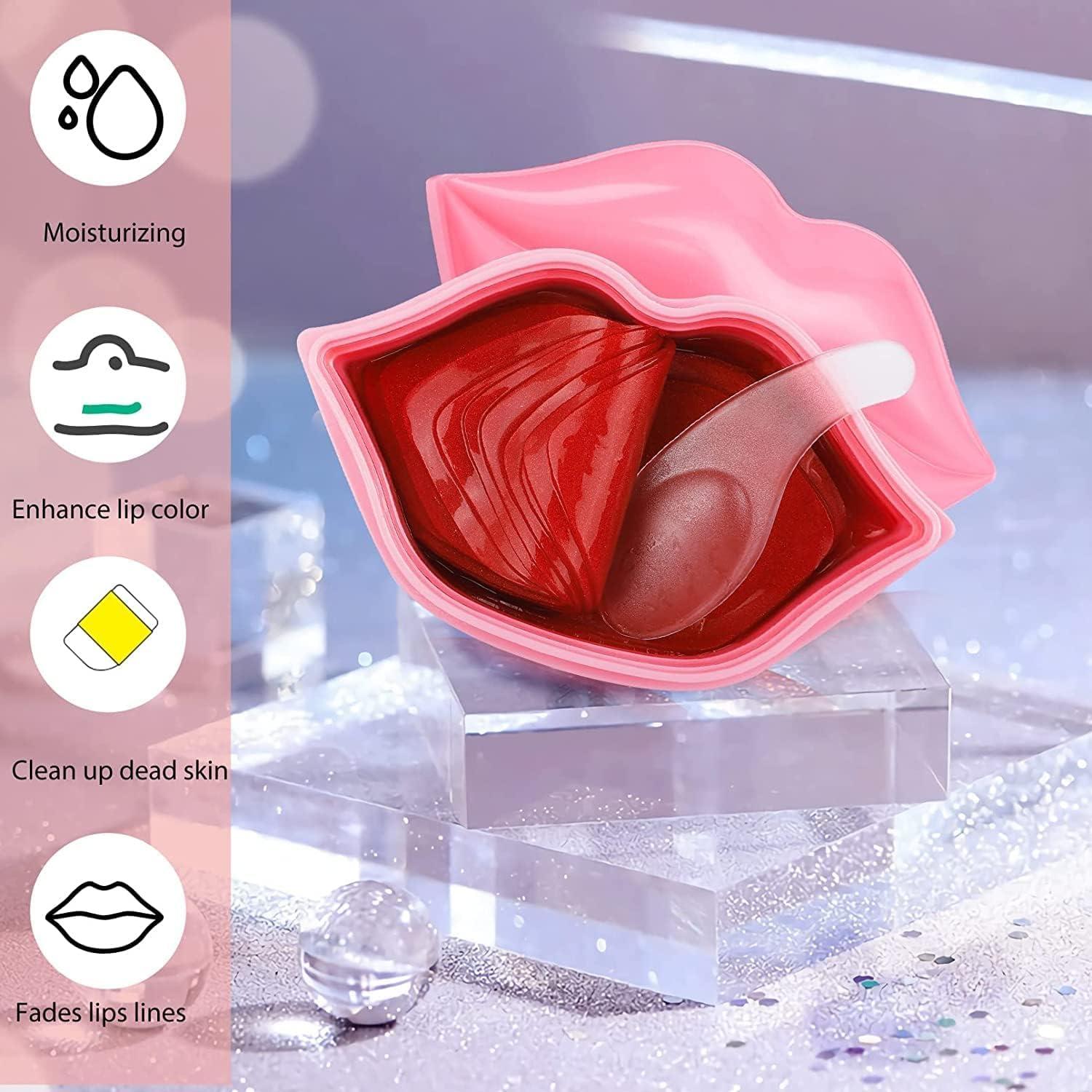 Mascarillas Labiales VEZE 20 Pcs Hidratantes Colágeno Rosa