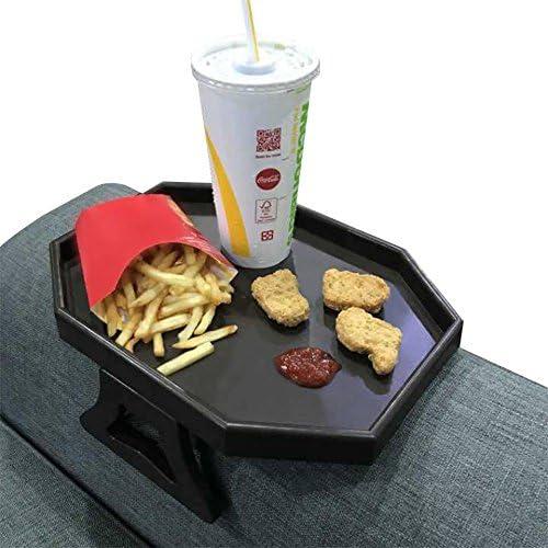 Mesa de Clip para Sofá Xchouxer, Bandeja Reposabrazos Marrón