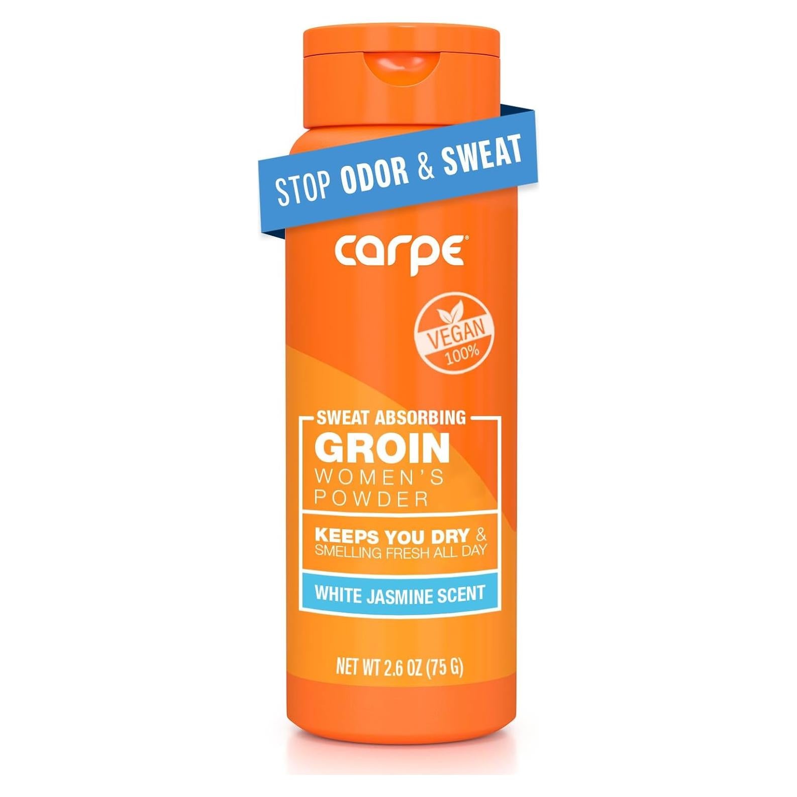 Polvo Corporal Antisudor Carpe 73.93g Aroma Jazmín Blanco