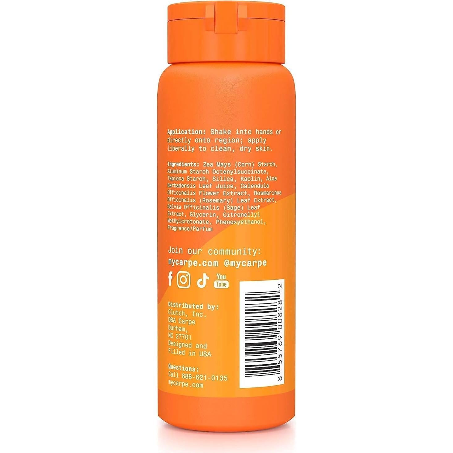 Polvo Corporal Antisudor Carpe 73.93g Aroma Jazmín Blanco