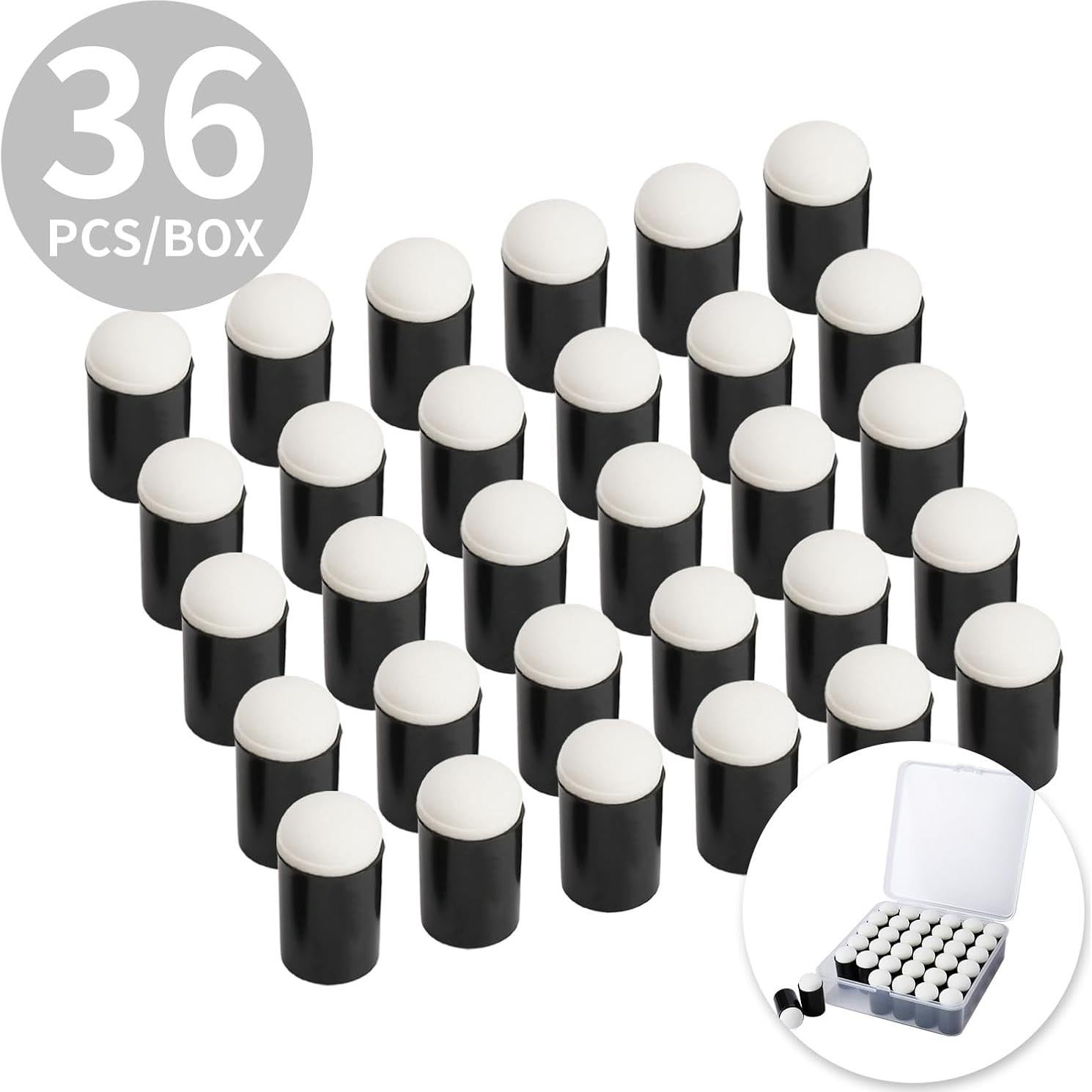 36 Aplicadores de Esponja HAUSTGO para Dedo - Estuche Incluido