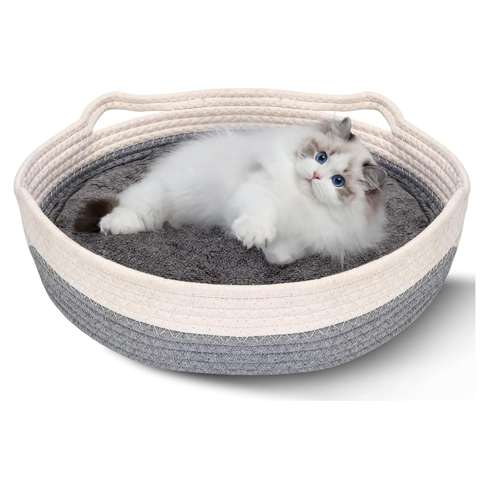 Cama Redonda para Mascotas Yummy Sam 35 cm Gris