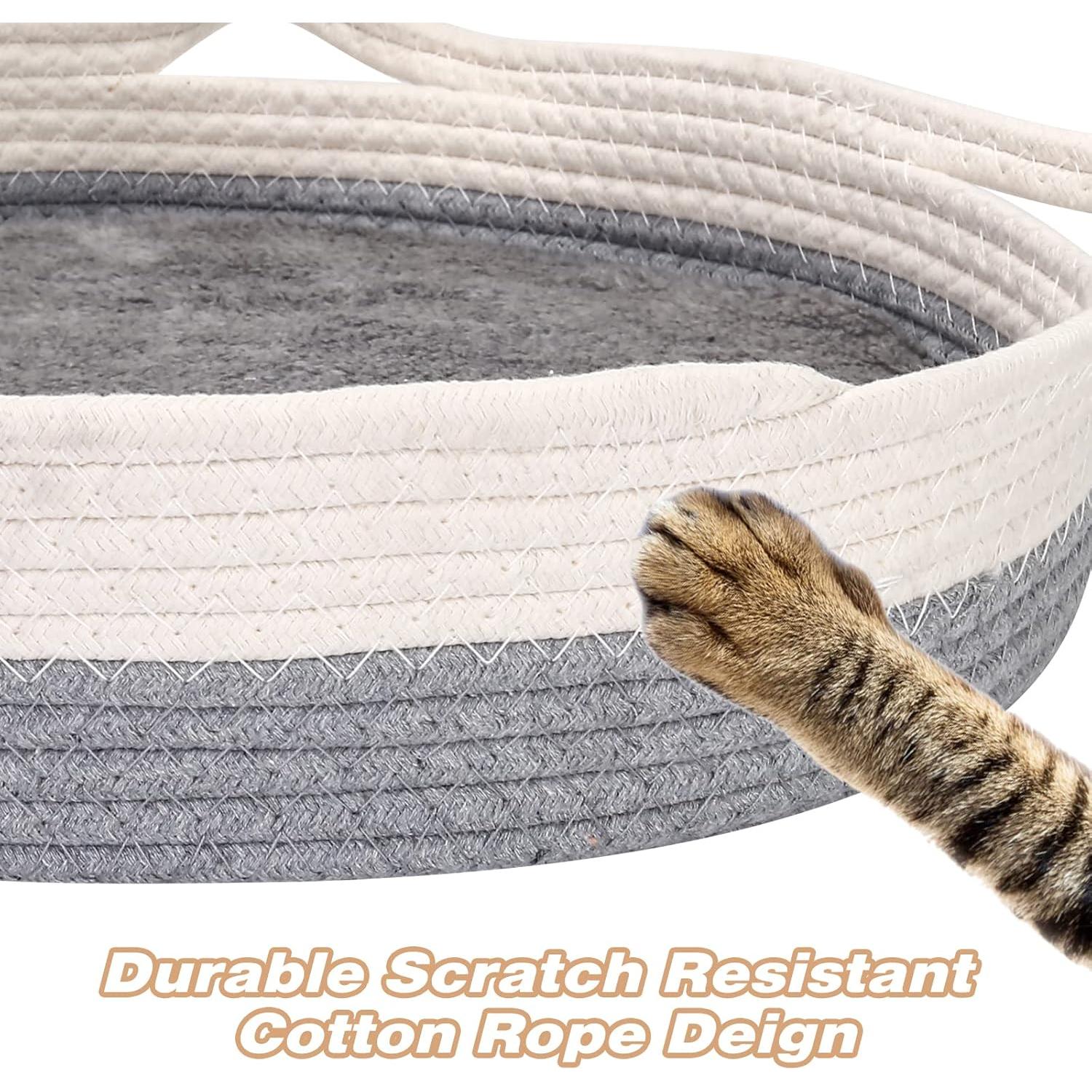 Cama Redonda para Mascotas Yummy Sam 35 cm Gris