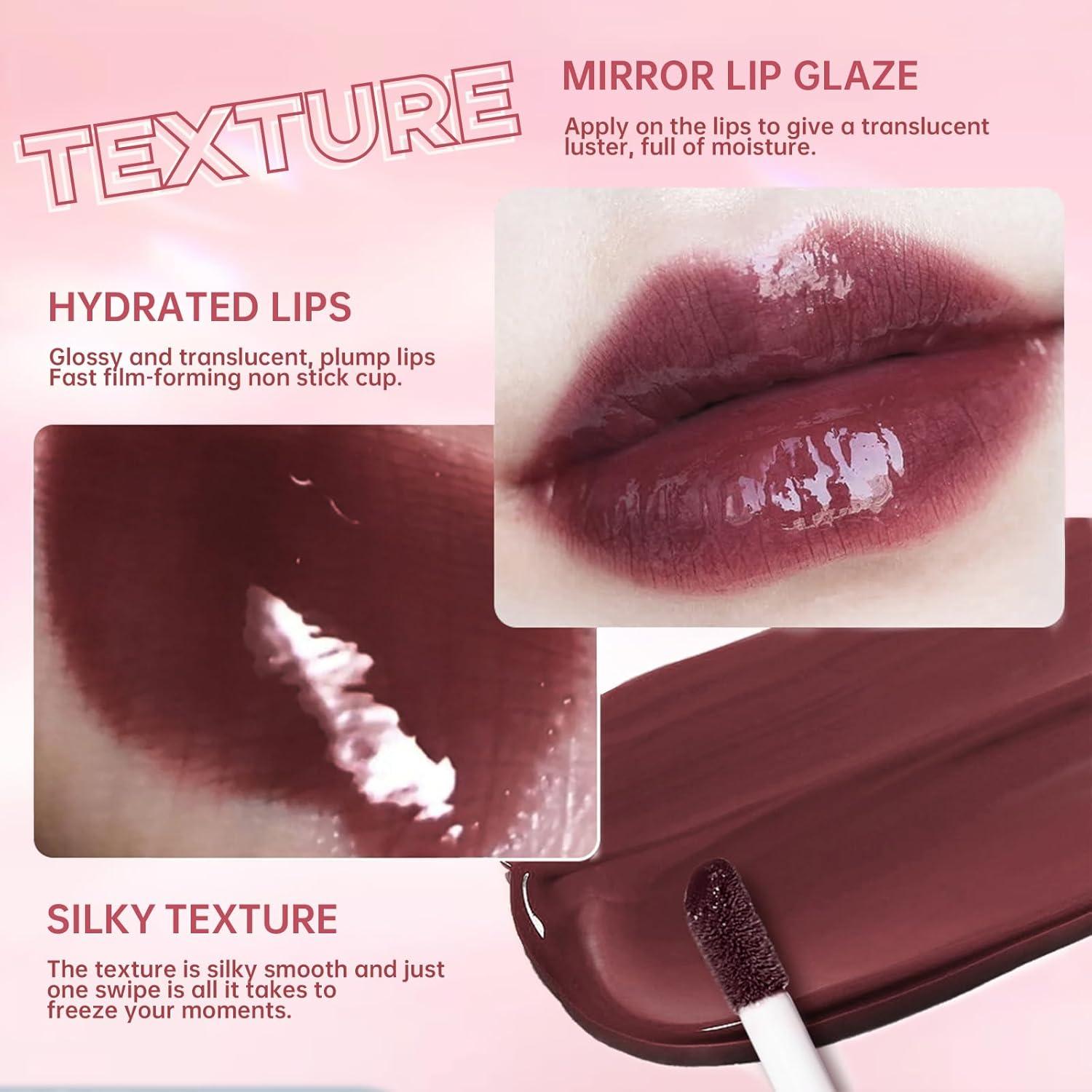 Set de Brillo Labial Nutritivo y Lápiz Labial Marrón - 32g