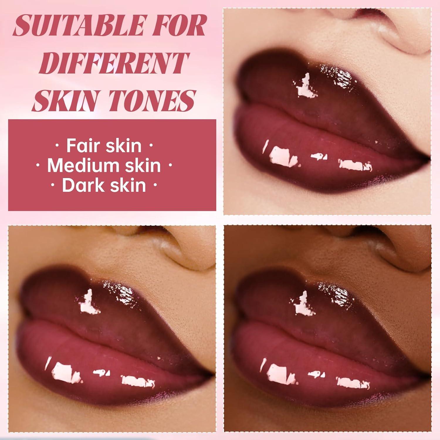 Set de Brillo Labial Nutritivo y Lápiz Labial Marrón - 32g