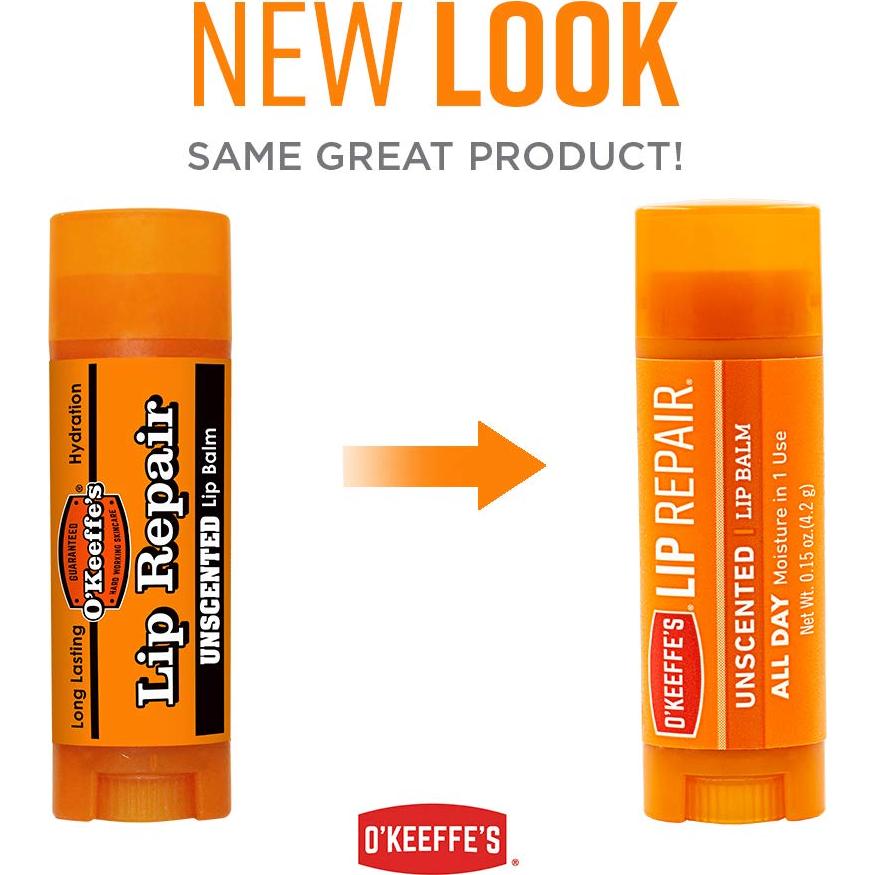 Bálsamo Labial Reparador O'Keeffe Sin Fragancia 8 Unidades
