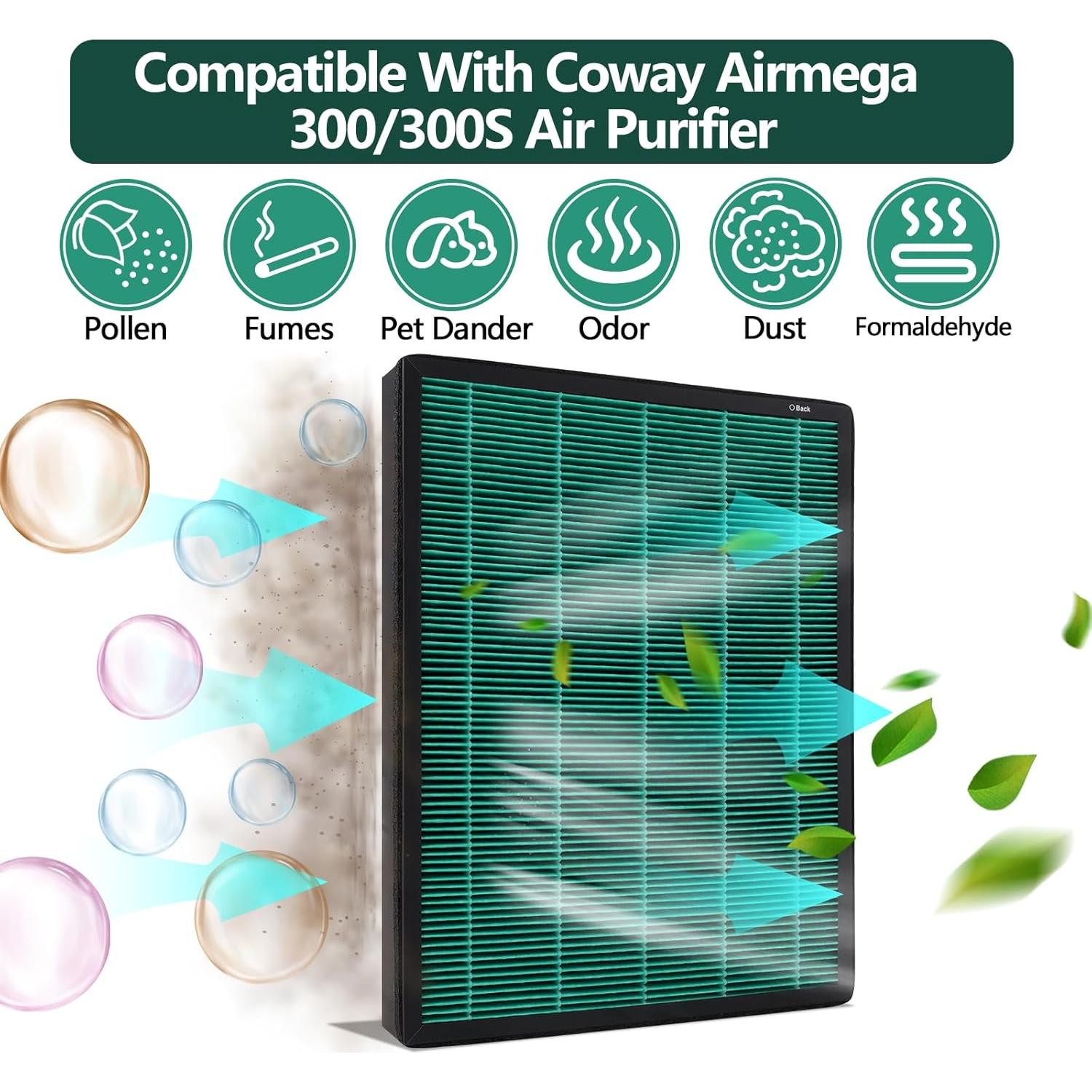 Filtro HEPA 2 en 1 Demiwise para Purificador Coway AIRMEGA 300/300S