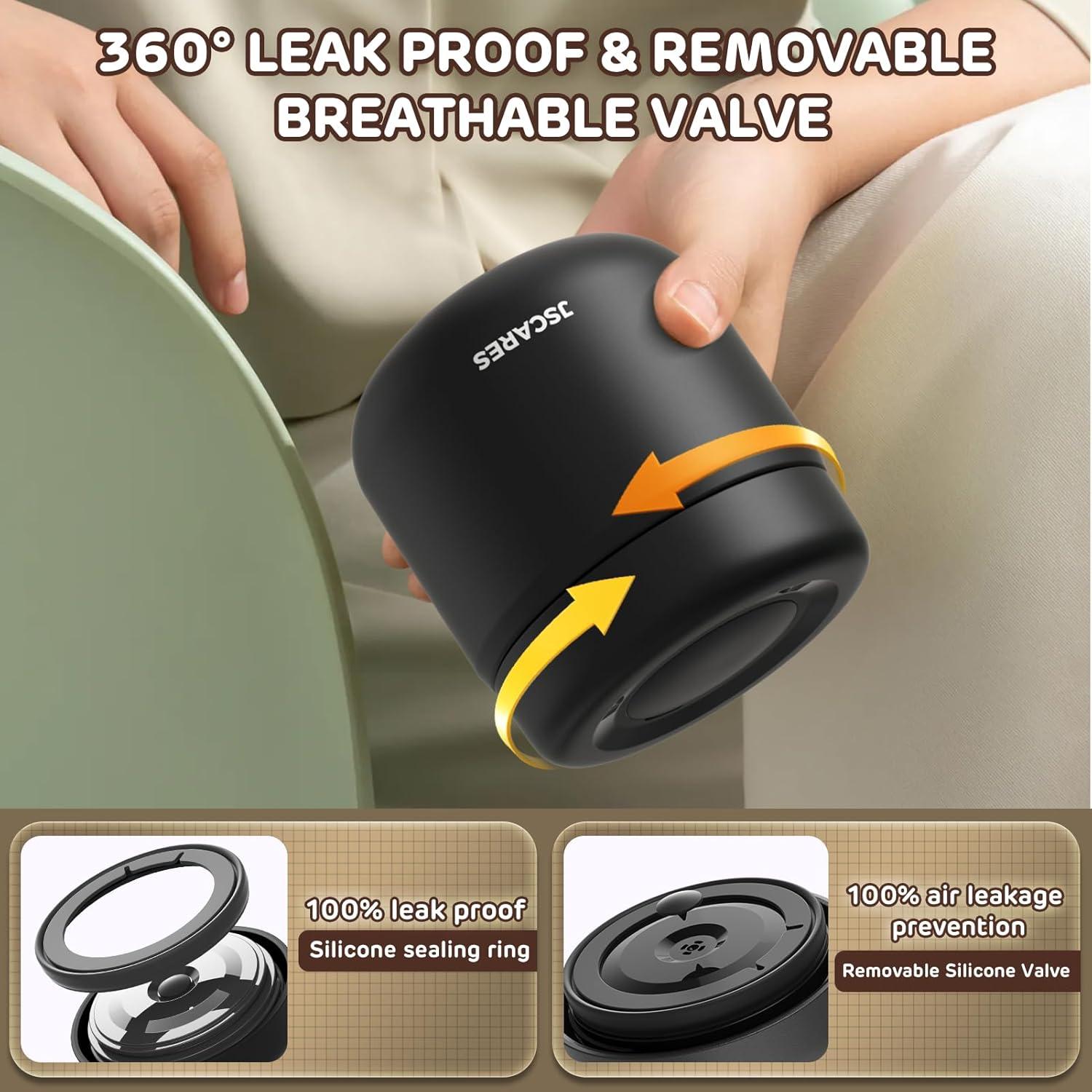 Termo Aislado para Comida Caliente JSCARES 12oz Negro