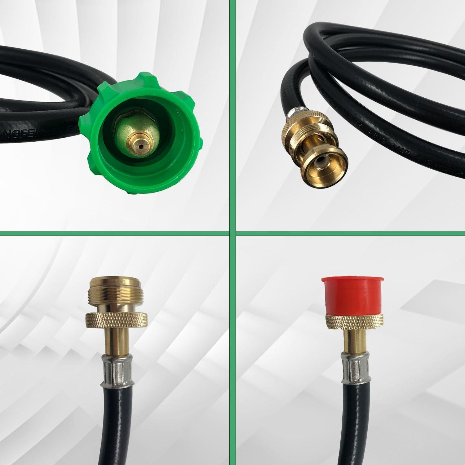 Adaptador de Manguera de Propano 1 lb a 20 lb Weber Q 1.83 m