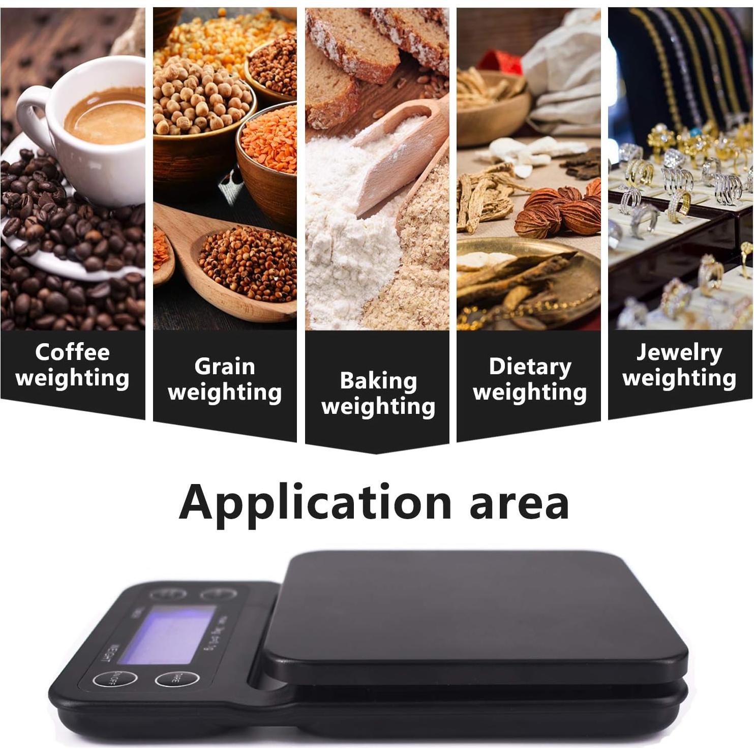 Báscula Digital de Café Cozy Blue con Temporizador 3 kg