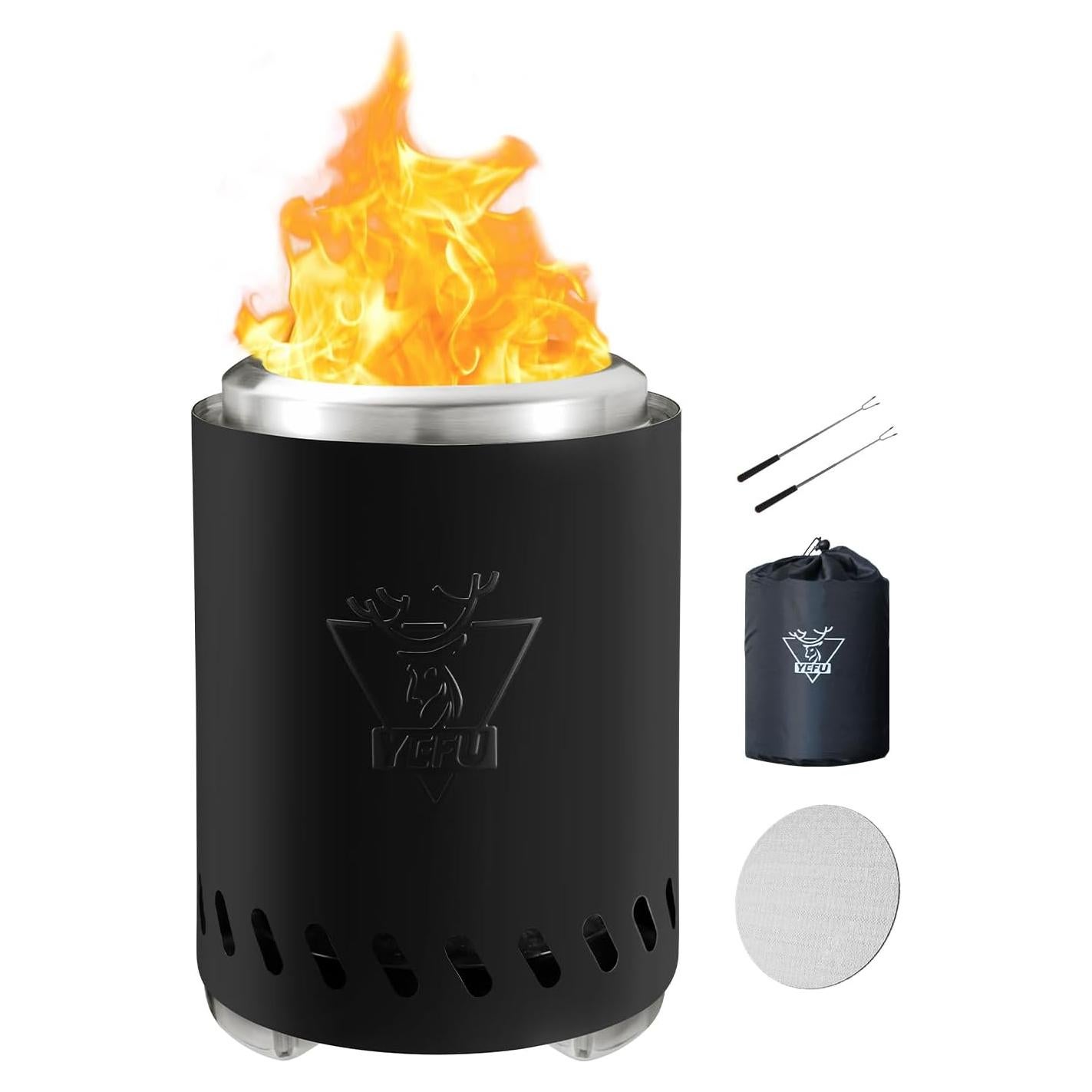 Hoguera de Mesa YEFU 1.31 kg, Estufa de Camping Negra