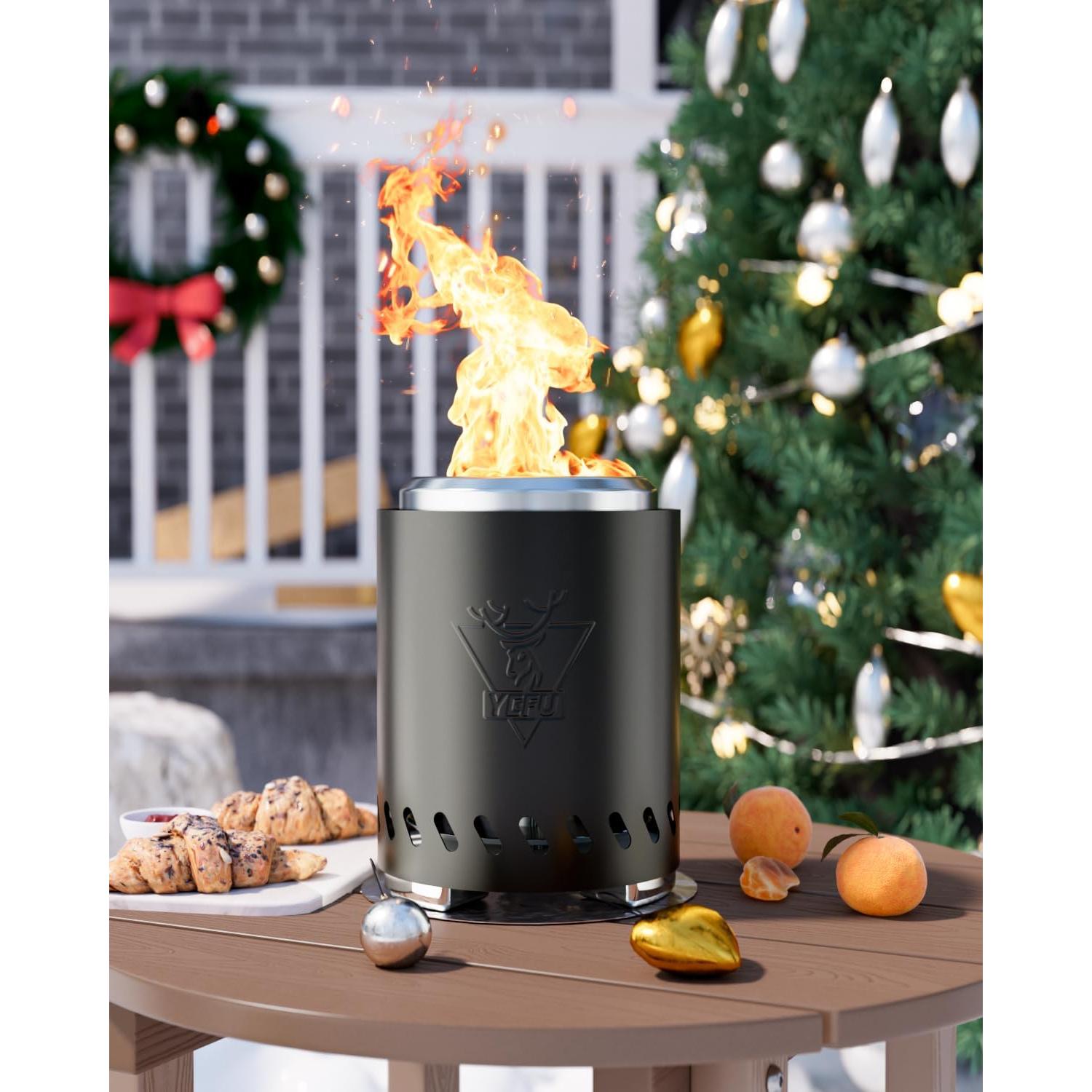 Hoguera de Mesa YEFU 1.31 kg, Estufa de Camping Negra