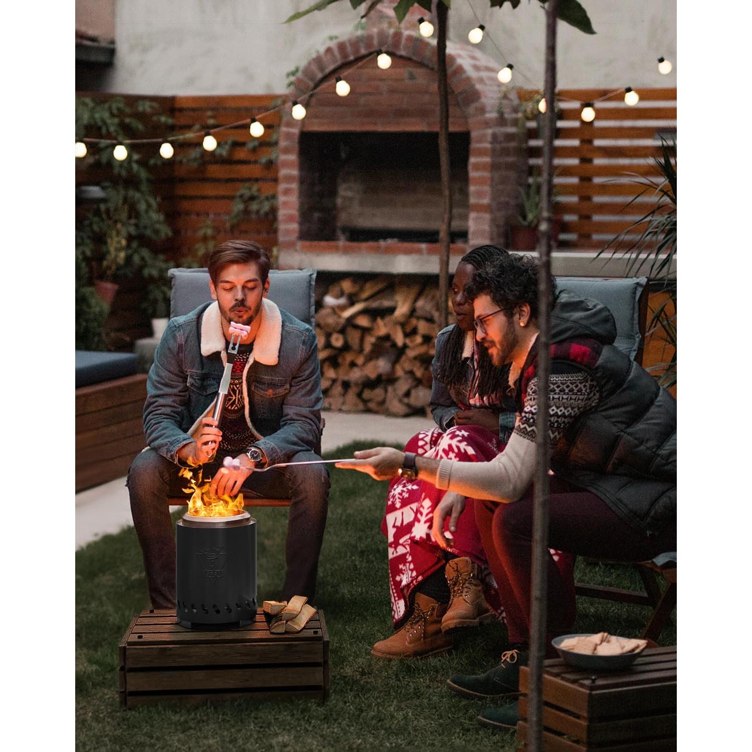 Hoguera de Mesa YEFU 1.31 kg, Estufa de Camping Negra