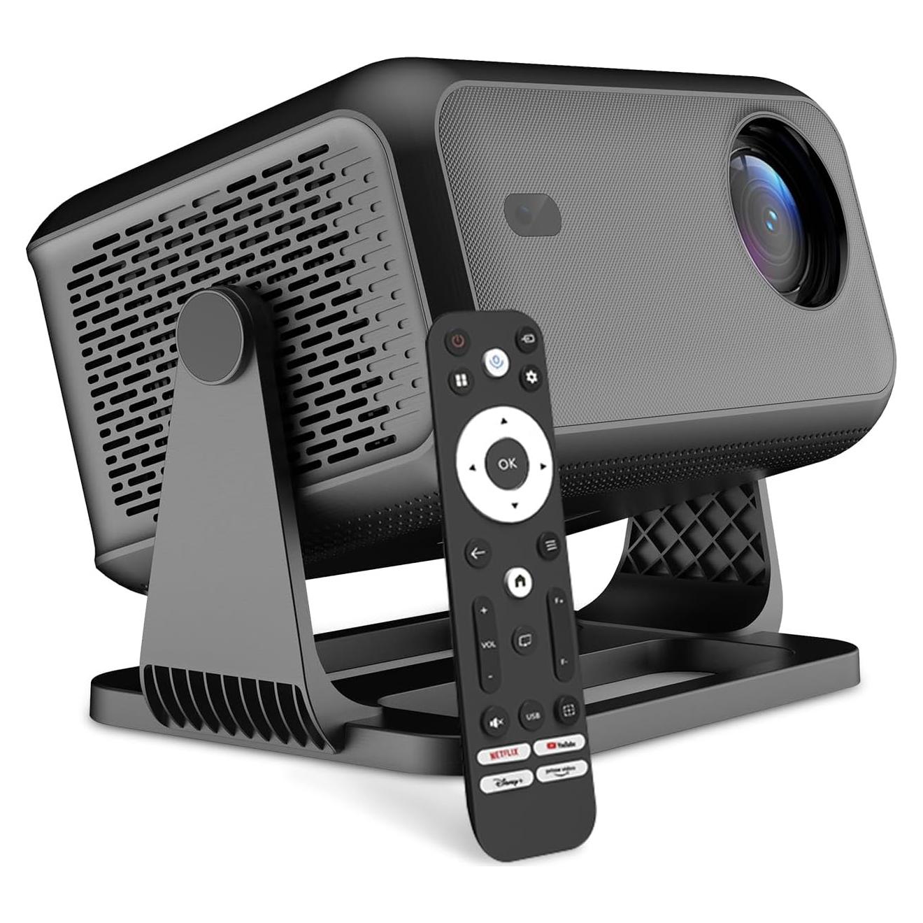 Proyector Portátil NRKDUBQ 1080P WiFi Bluetooth Netflix Gris