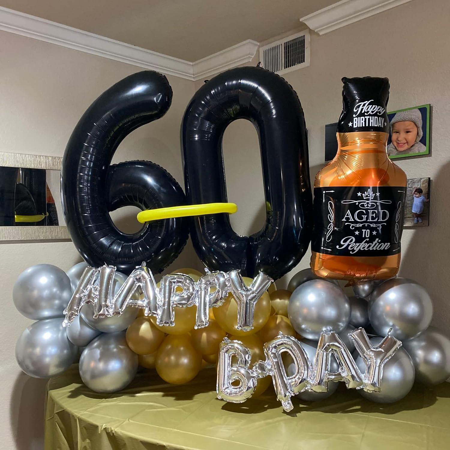 Globo de Foil Gigante N° 0 Negro 40 cm para Fiestas