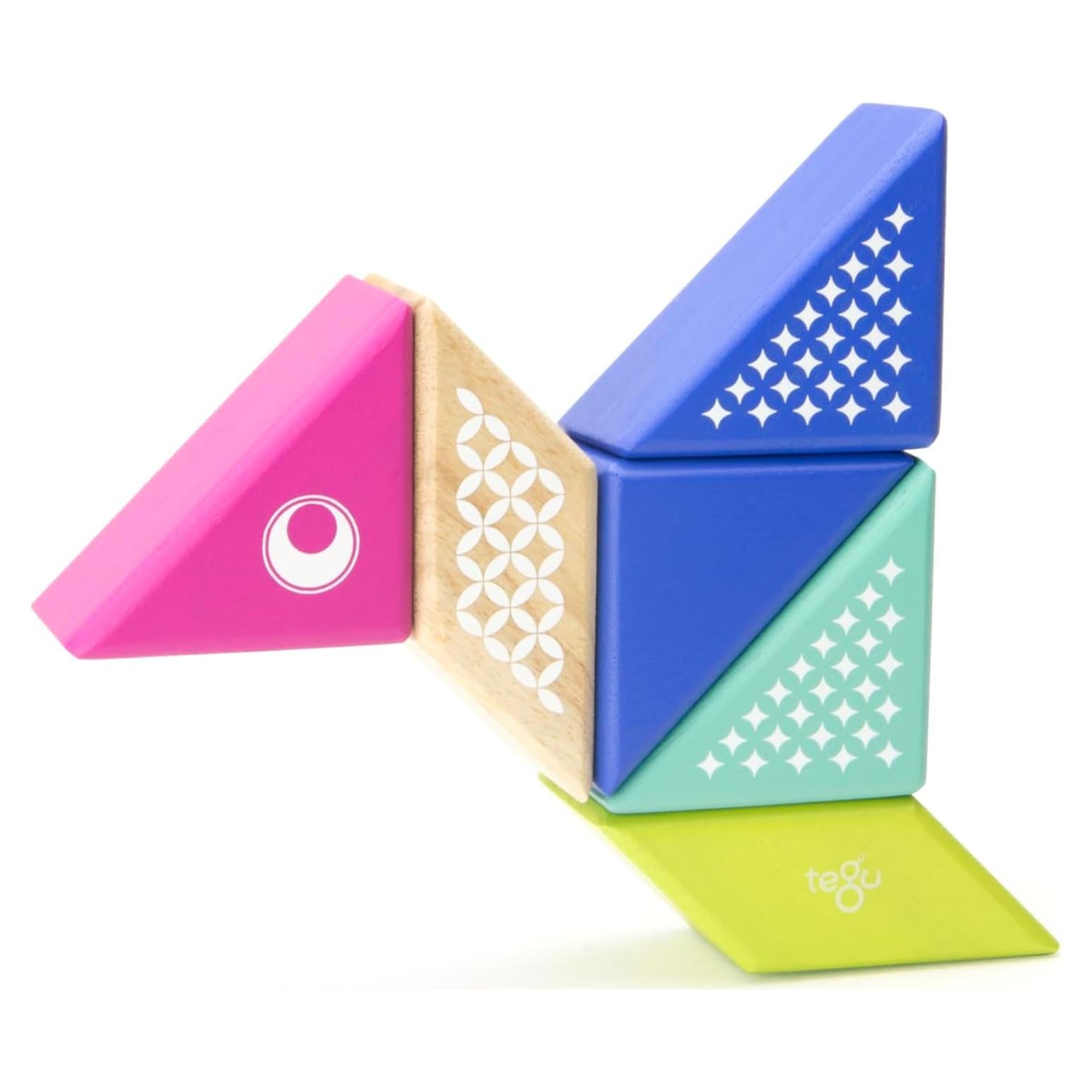 Juego de Bloques Magnéticos Tegu Colibrí 6 Piezas para Viajar