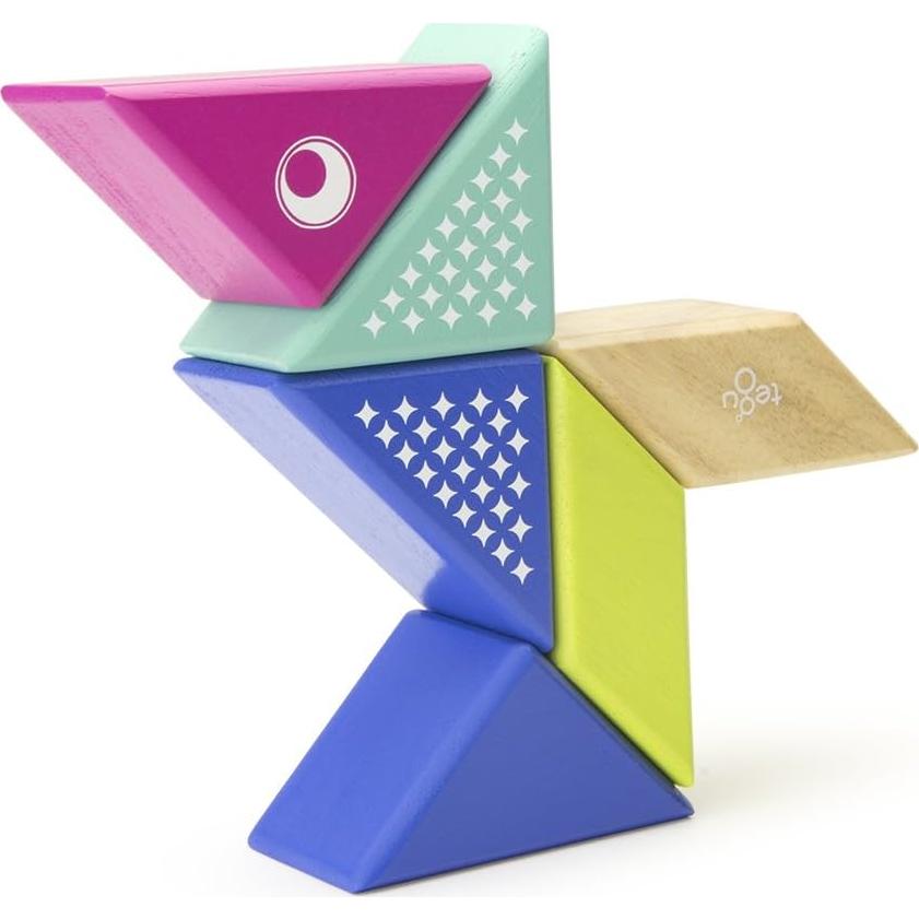 Juego de Bloques Magnéticos Tegu Colibrí 6 Piezas para Viajar