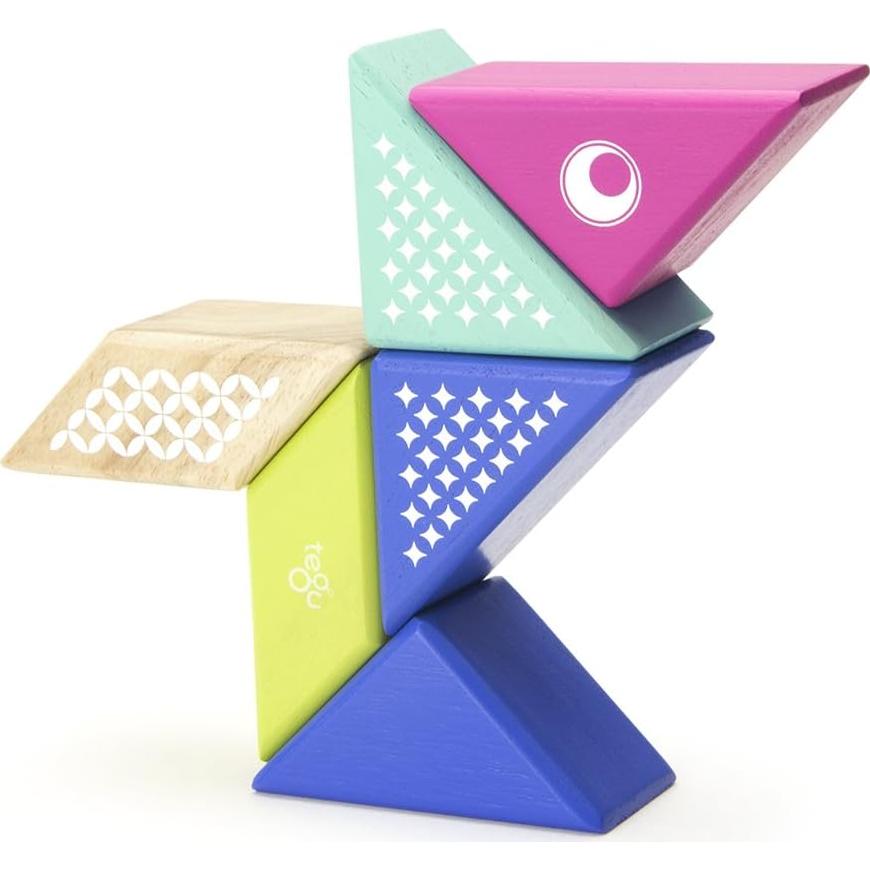 Juego de Bloques Magnéticos Tegu Colibrí 6 Piezas para Viajar