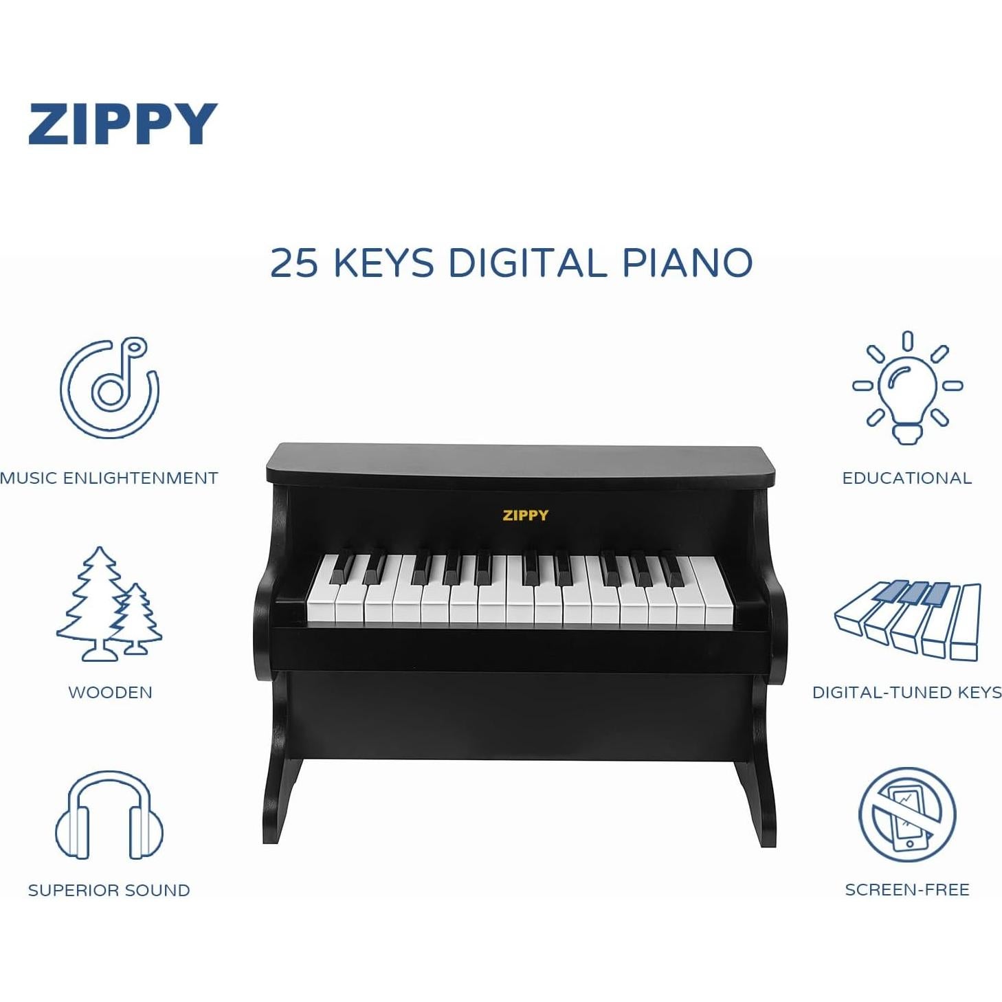 Piano Digital ZIPPY para Niños 25 Teclas Mini Instrumento
