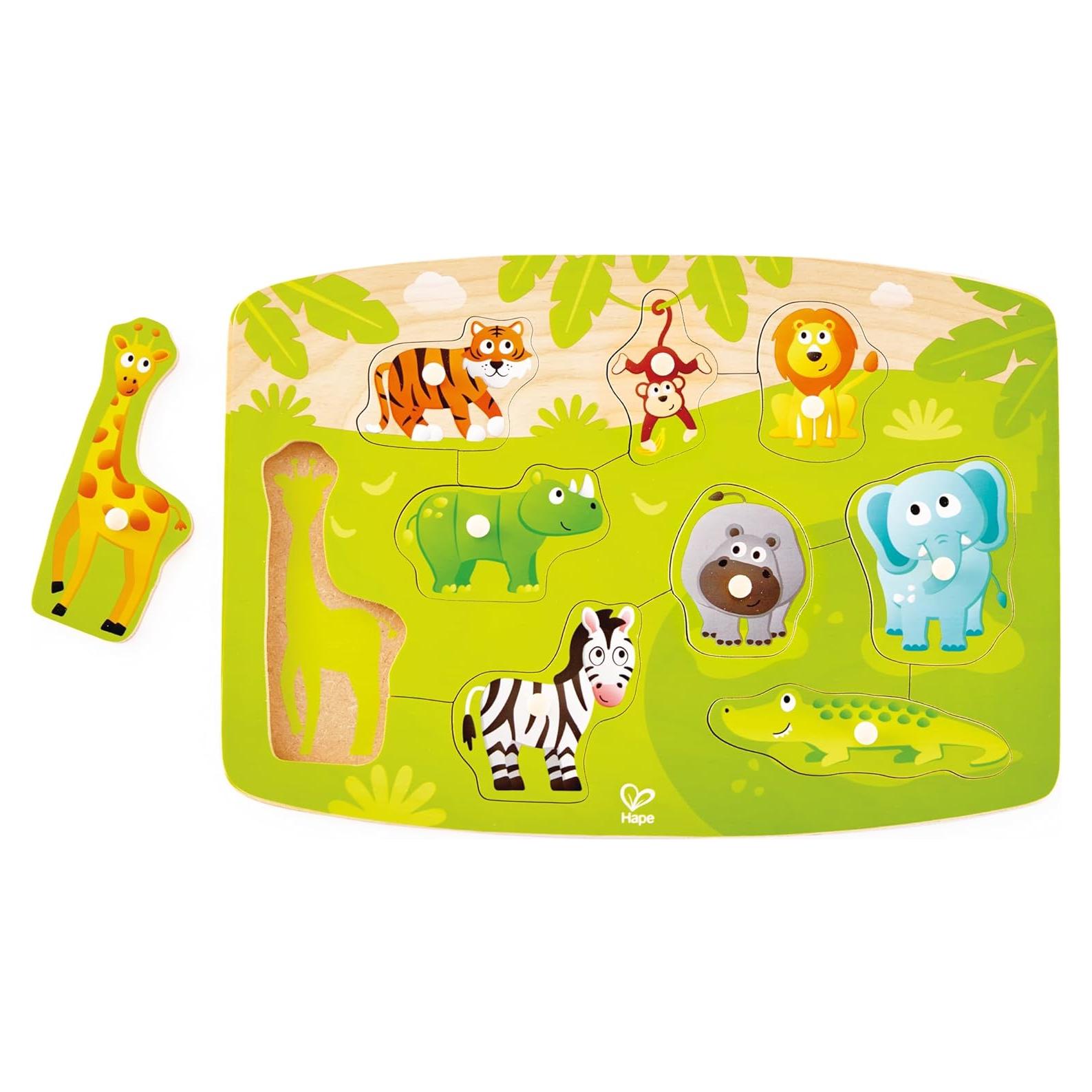 Rompecabezas de Clavos de Selva Hape - Madera Segura 18.5cm