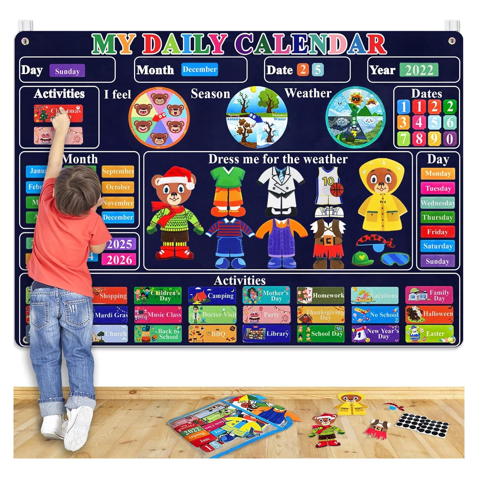 Calendario de Aula Craftstory 75x104 cm Azul Marino con 93 Actividades